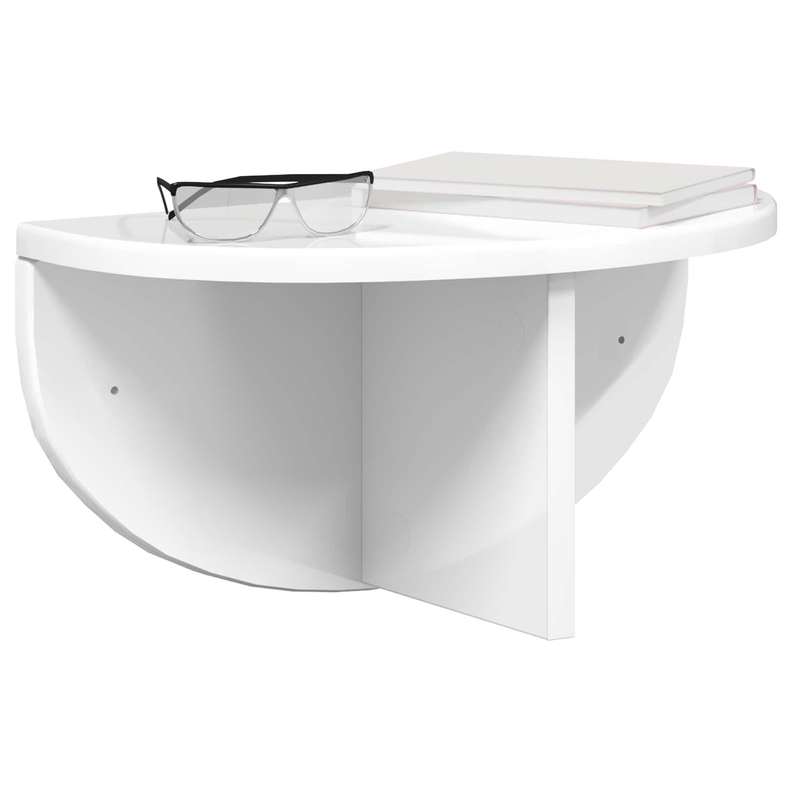 Wandplank 2 pcs Hoogglans wit 38 x 19 x 19 cm Bewerkt hout is nu te koop bij PeponiXL, paradijselijk wonen!
