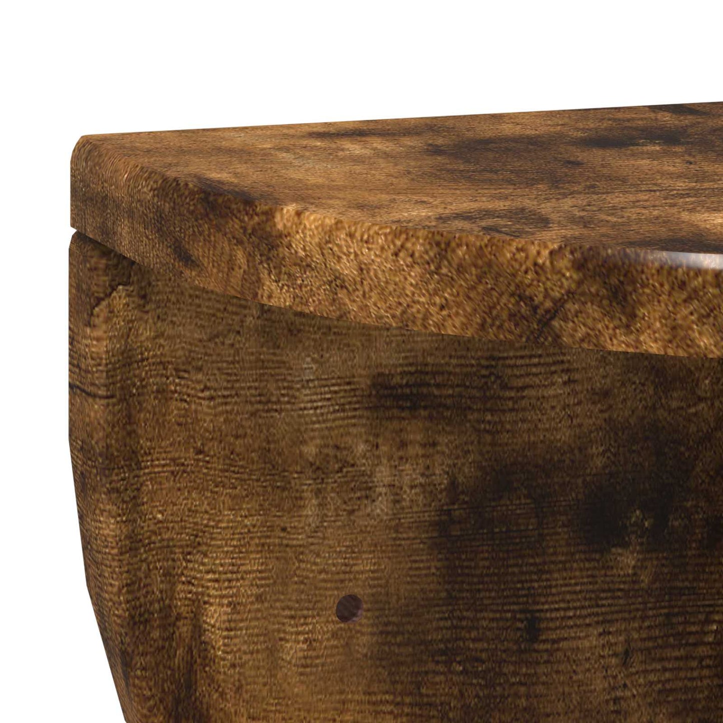 Wandplank Gerookt eiken 38 x 19 x 19 cm Bewerkt hout is nu te koop bij PeponiXL, paradijselijk wonen!