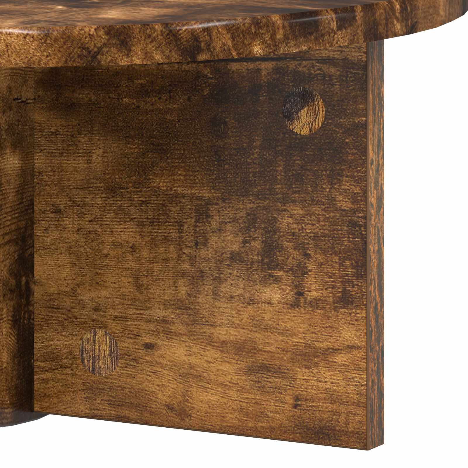 Wandplank Gerookt eiken 38 x 19 x 19 cm Bewerkt hout is nu te koop bij PeponiXL, paradijselijk wonen!