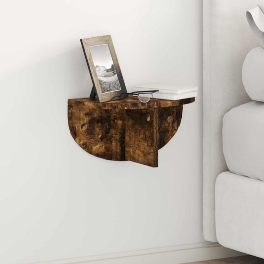 Wandplank Gerookt eiken 38 x 19 x 19 cm Bewerkt hout is nu te koop bij PeponiXL, paradijselijk wonen!
