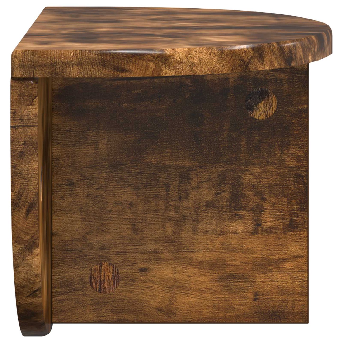 Wandplank Gerookt eiken 38 x 19 x 19 cm Bewerkt hout is nu te koop bij PeponiXL, paradijselijk wonen!