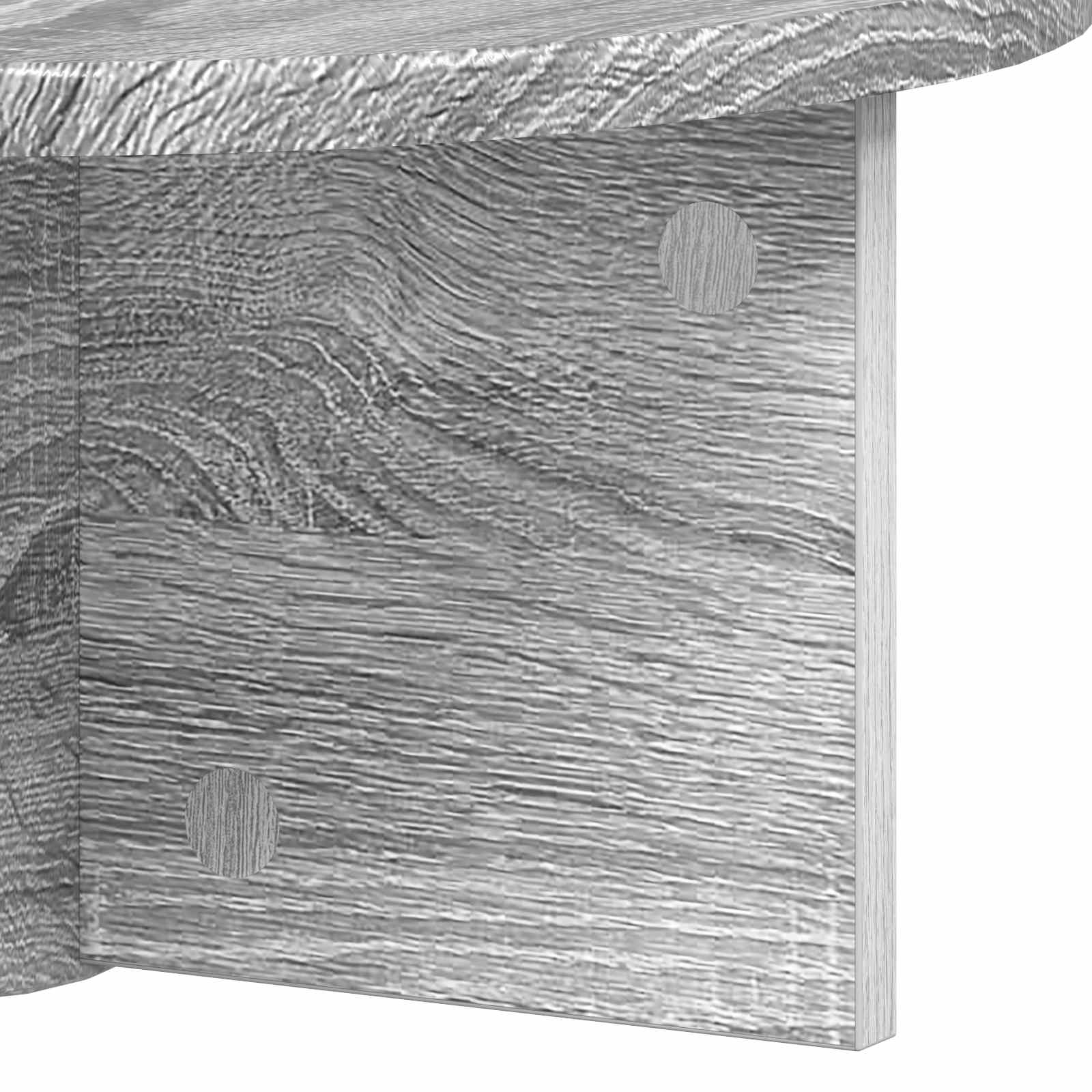 Wandplank 2 pcs Grijs Sonoma 38 x 19 x 19 cm Bewerkt hout is nu te koop bij PeponiXL, paradijselijk wonen!