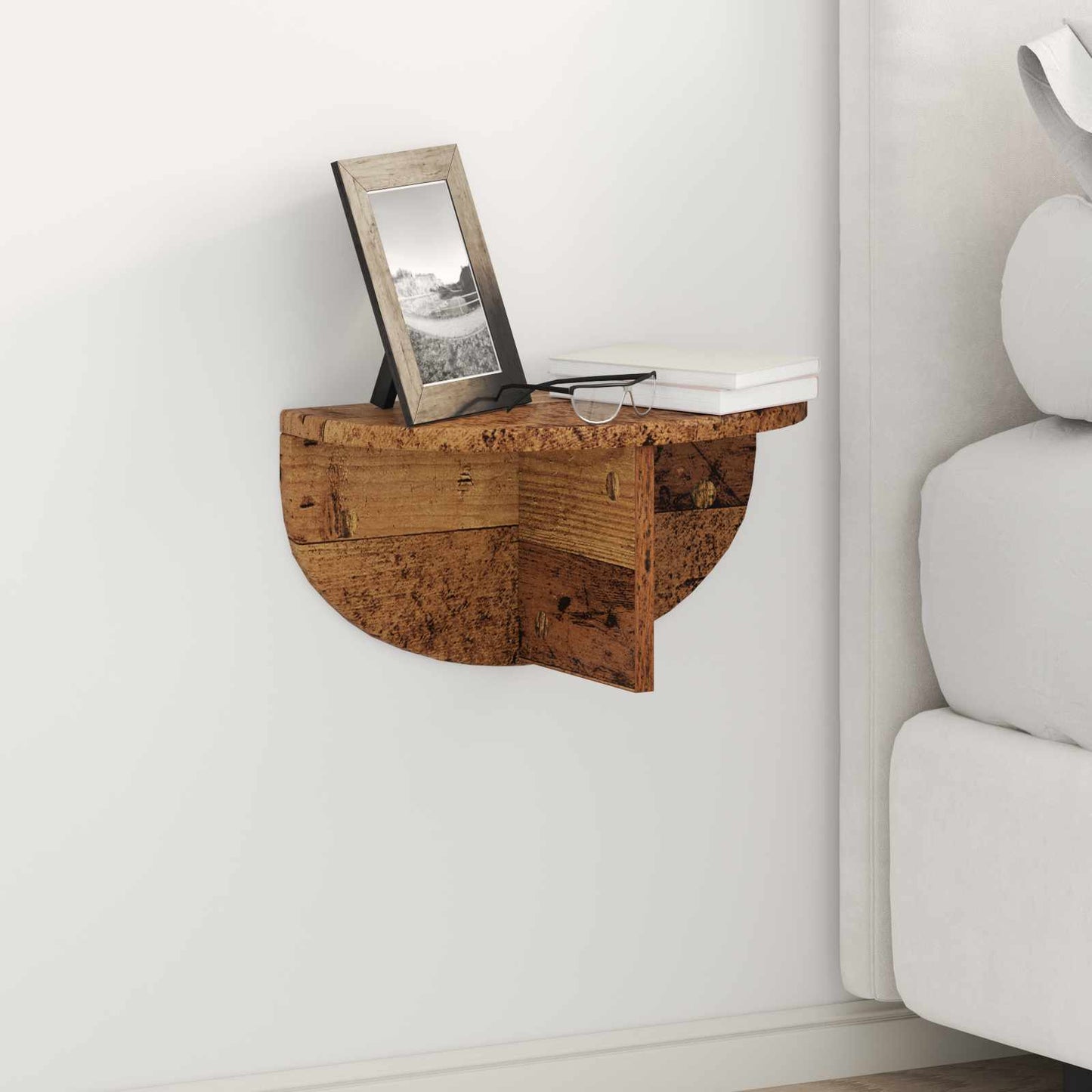 Wandplank Wandgemonteerd Oudhout 38 x 19 x 19 cm Bewerkt hout is nu te koop bij PeponiXL, paradijselijk wonen!