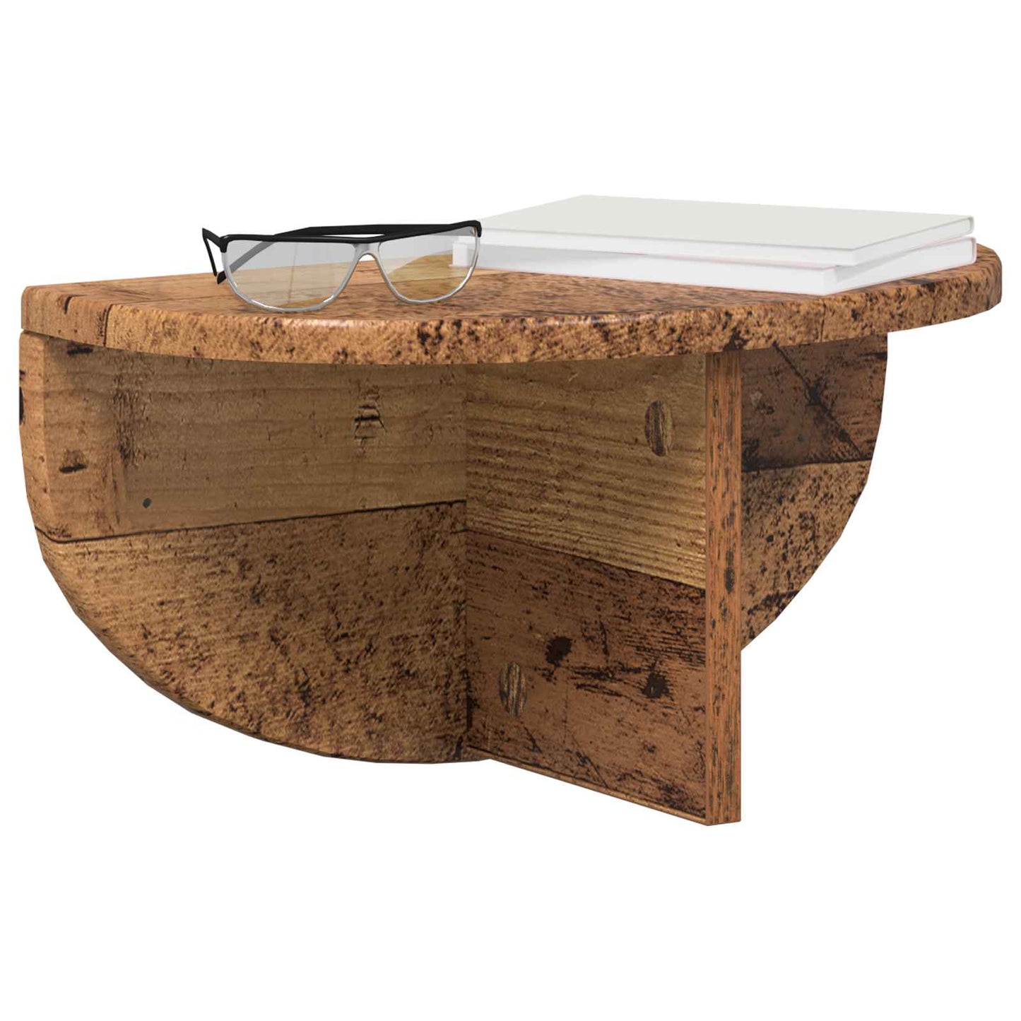 Wandplank Wandgemonteerd Oudhout 38 x 19 x 19 cm Bewerkt hout is nu te koop bij PeponiXL, paradijselijk wonen!