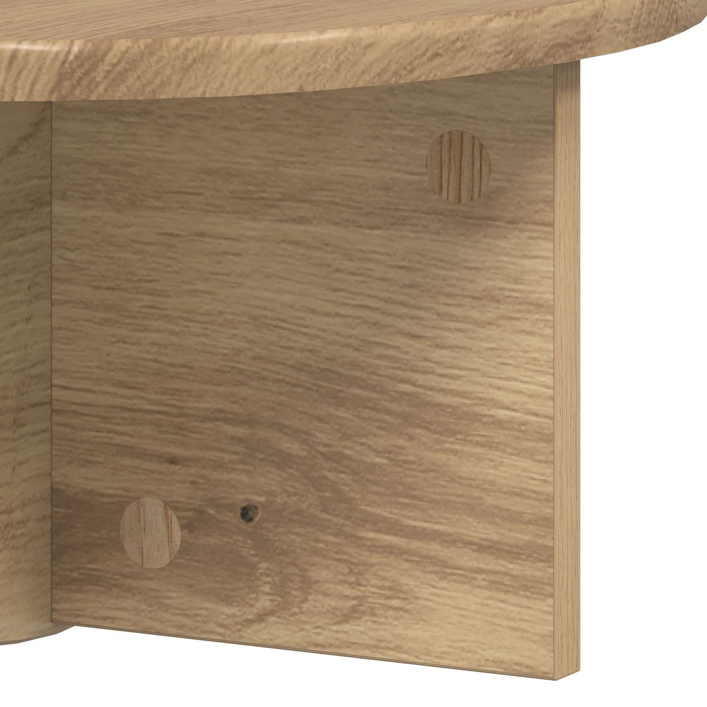 Wandplank Artisan Eiken 38 x 19 x 19 cm Bewerkt hout is nu te koop bij PeponiXL, paradijselijk wonen!