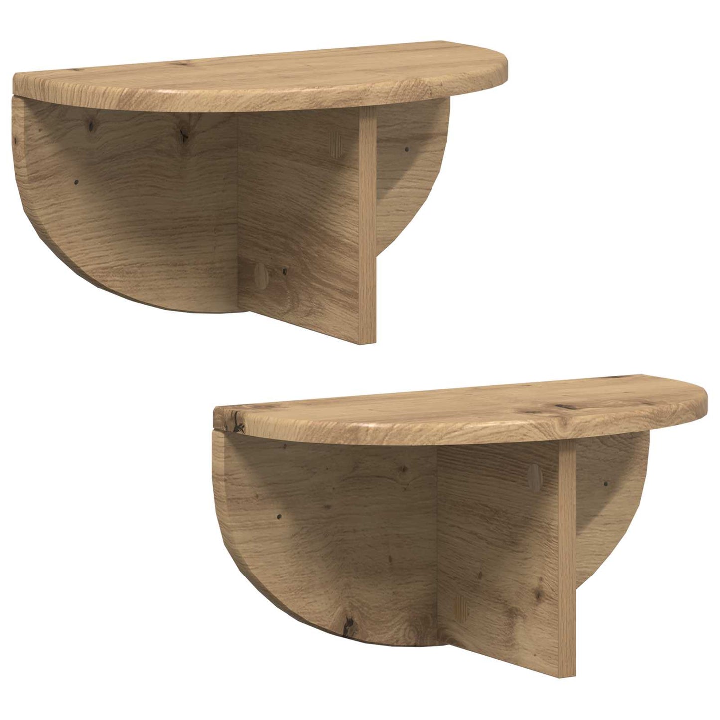 Wandplank 2 pcs Artisan Eiken 38 x 19 x 19 cm Bewerkt hout is nu te koop bij PeponiXL, paradijselijk wonen!