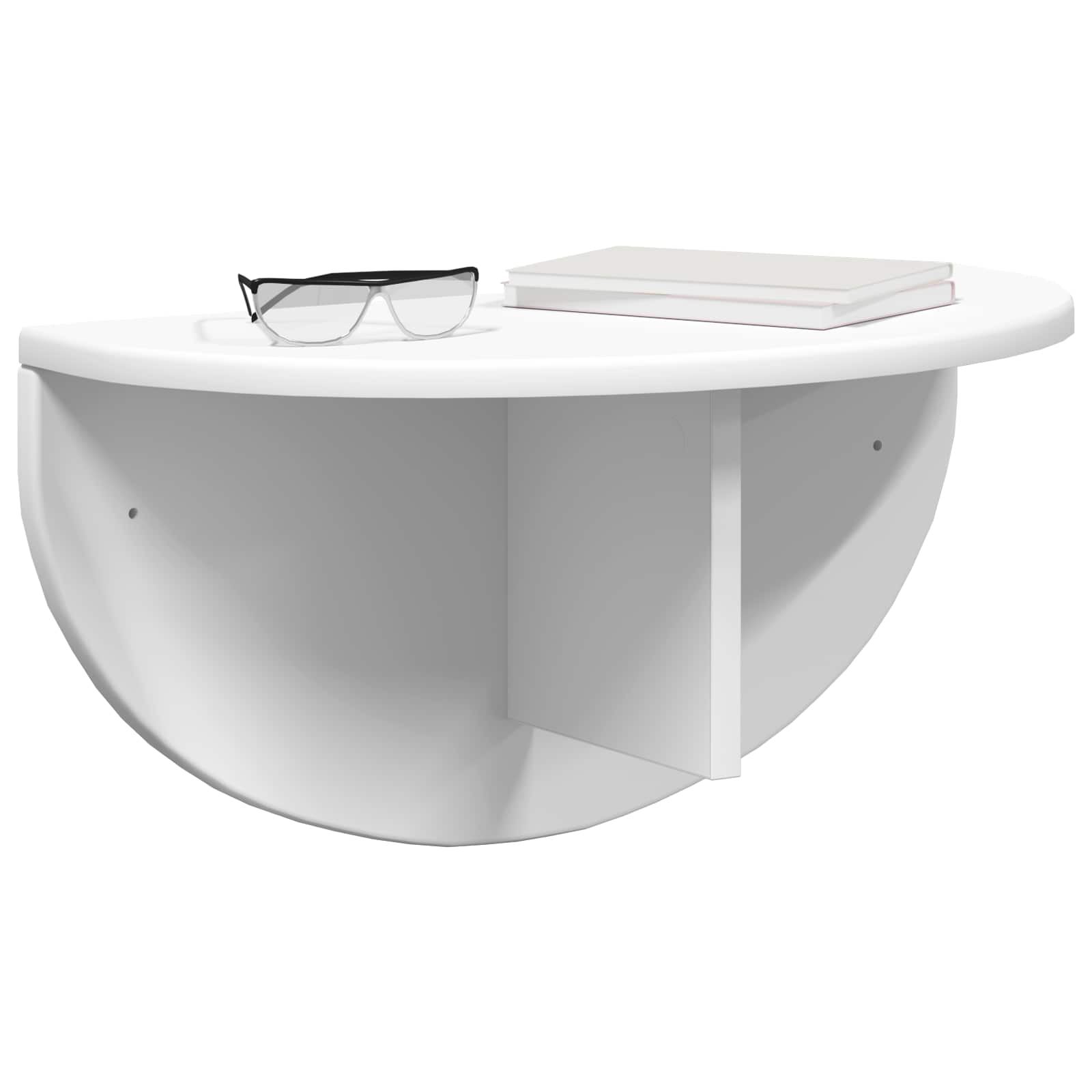 Wandplank Wandgemonteerd Wit 48 x 24 x 24 cm Bewerkt hout is nu te koop bij PeponiXL, paradijselijk wonen!