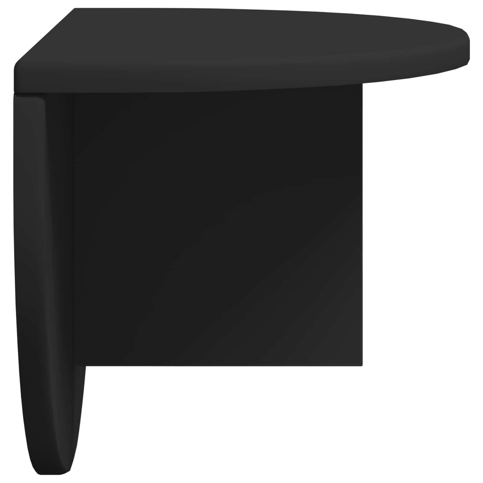 Wandplank 2 pcs Zwart 48 x 24 x 24 cm Bewerkt hout is nu te koop bij PeponiXL, paradijselijk wonen!