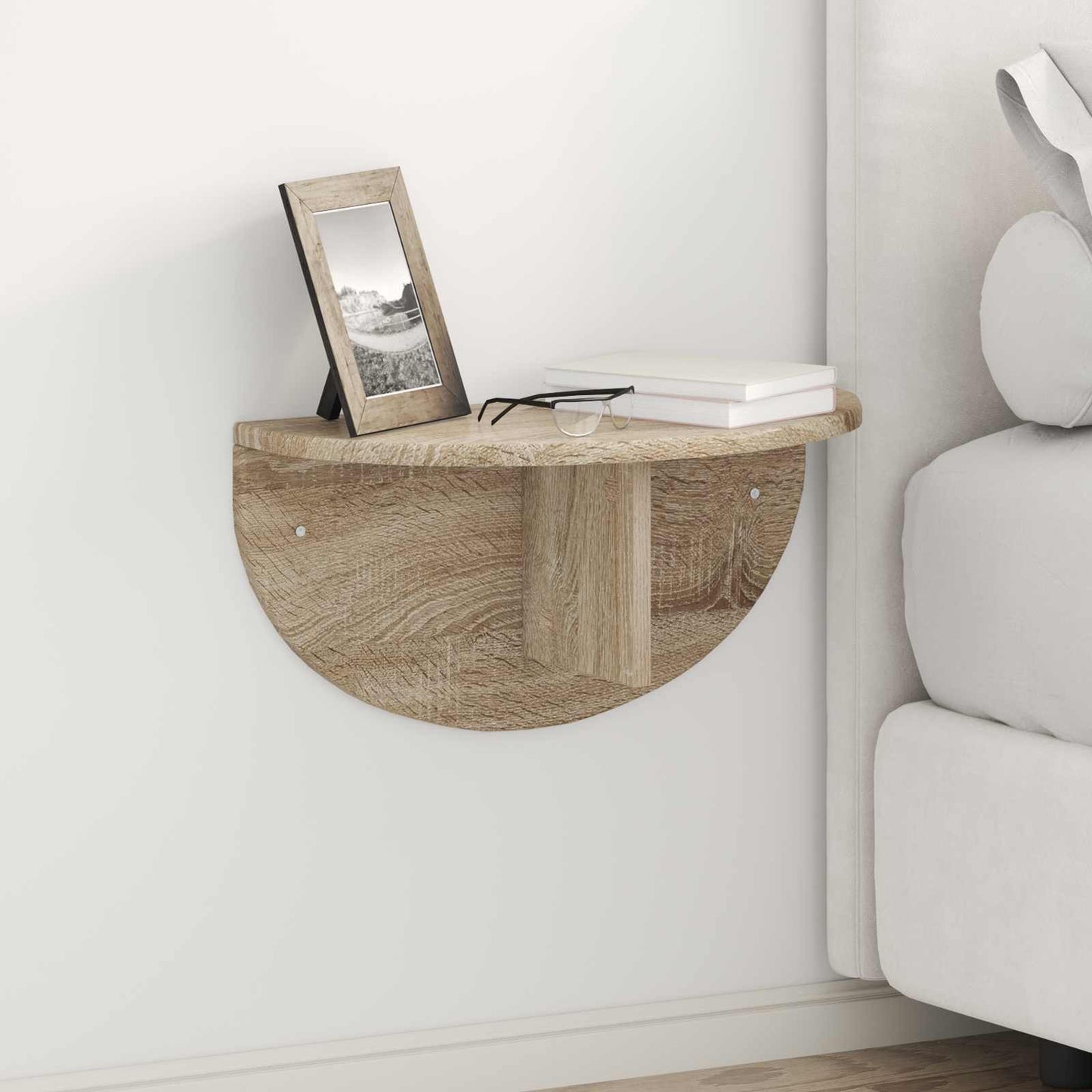 Wandplank 2 pcs Sonoma Eiken 48 x 24 x 24 cm Bewerkt hout is nu te koop bij PeponiXL, paradijselijk wonen!