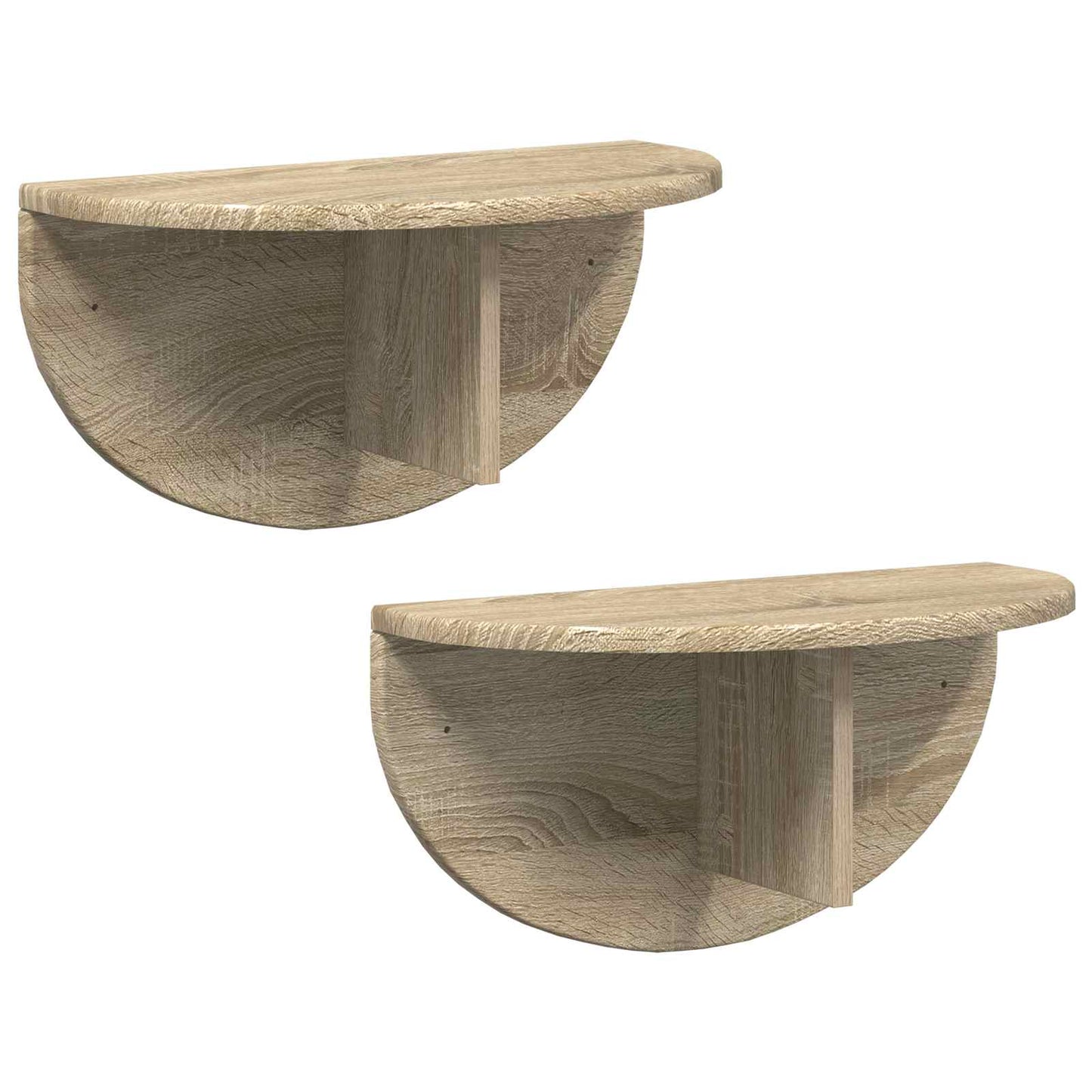 Wandplank 2 pcs Sonoma Eiken 48 x 24 x 24 cm Bewerkt hout is nu te koop bij PeponiXL, paradijselijk wonen!