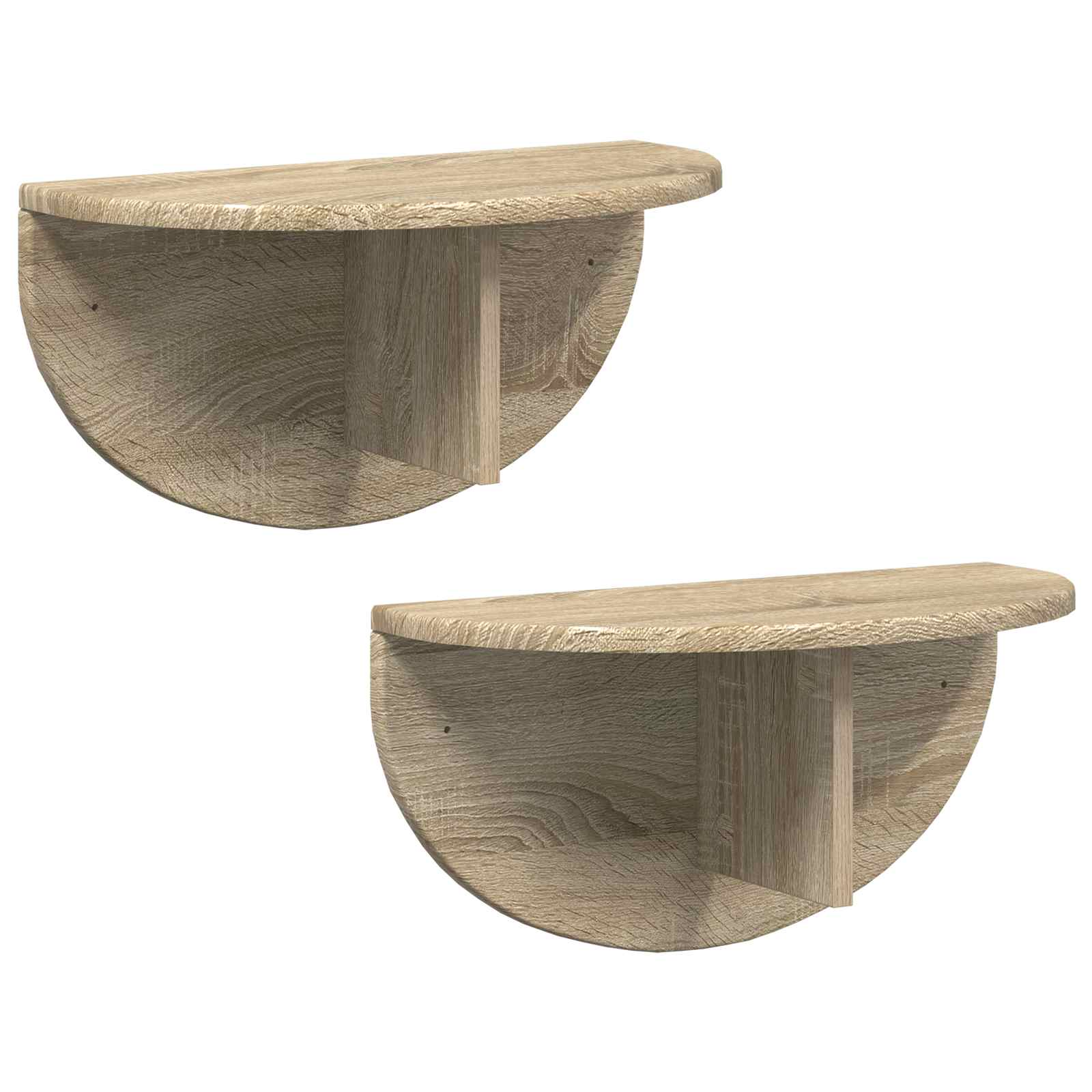 Wandplank 2 pcs Sonoma Eiken 48 x 24 x 24 cm Bewerkt hout is nu te koop bij PeponiXL, paradijselijk wonen!