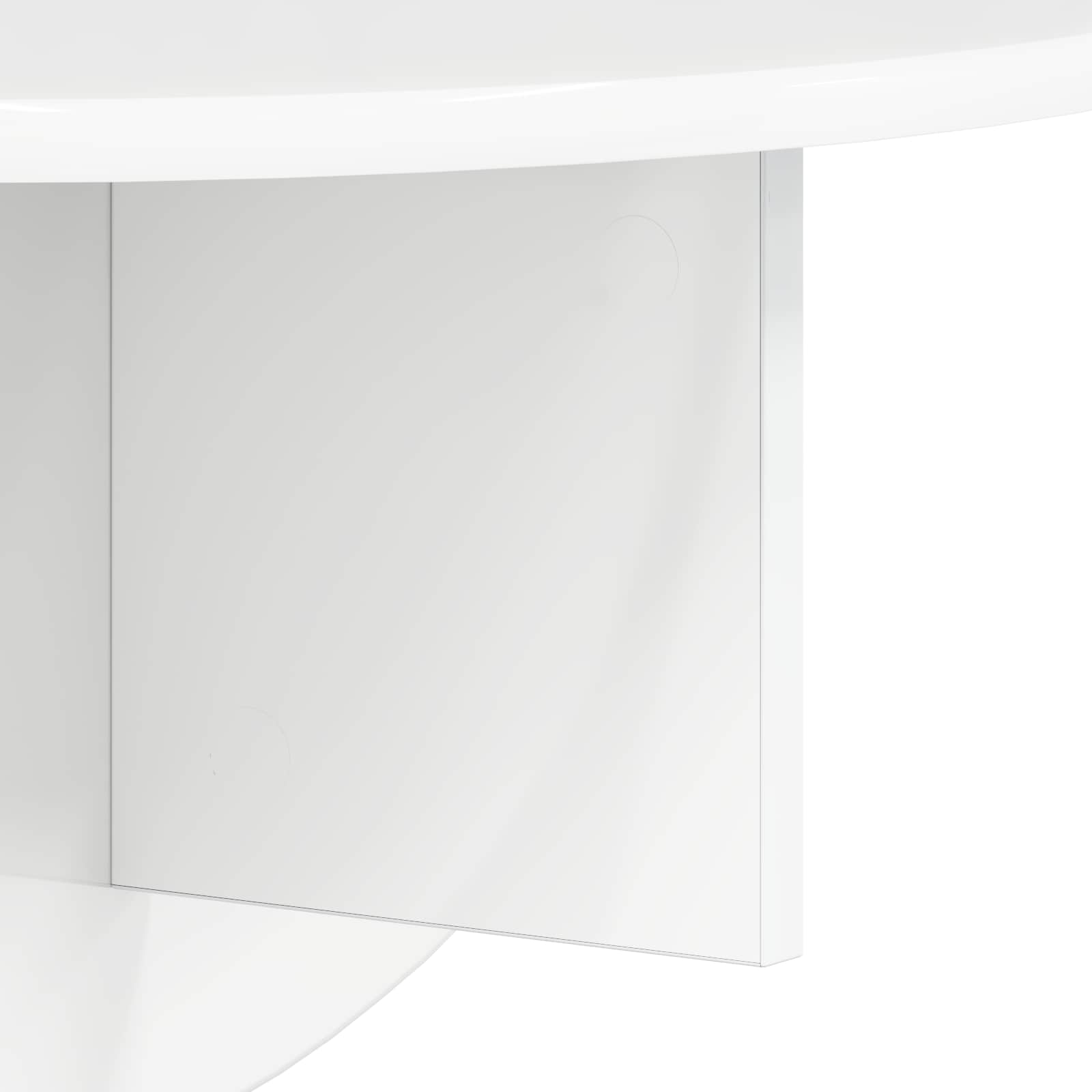 Wandplank Hoogglans wit 48 x 24 x 24 cm Bewerkt hout is nu te koop bij PeponiXL, paradijselijk wonen!