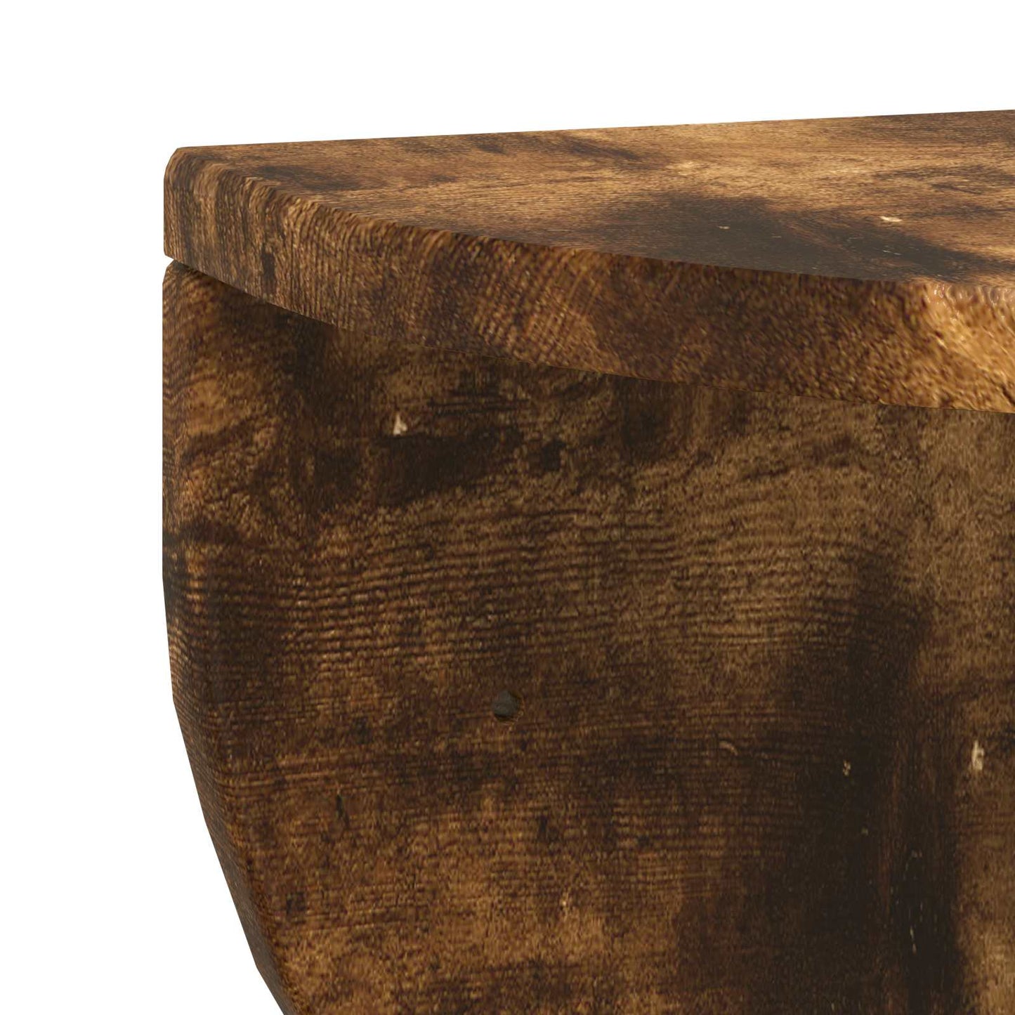 Wandplank Gerookt eiken 48 x 24 x 24 cm Bewerkt hout is nu te koop bij PeponiXL, paradijselijk wonen!