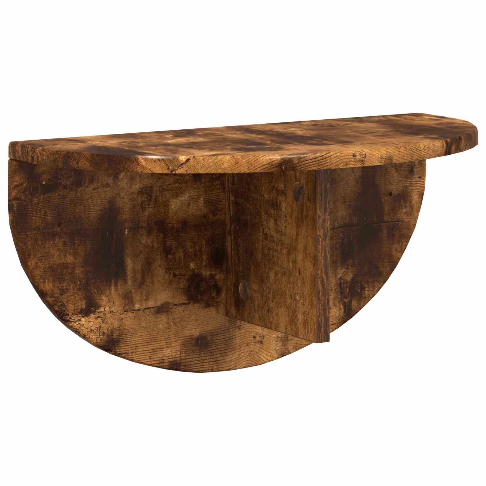 Wandplank 2 pcs Gerookt eiken 48 x 24 x 24 cm Bewerkt hout is nu te koop bij PeponiXL, paradijselijk wonen!