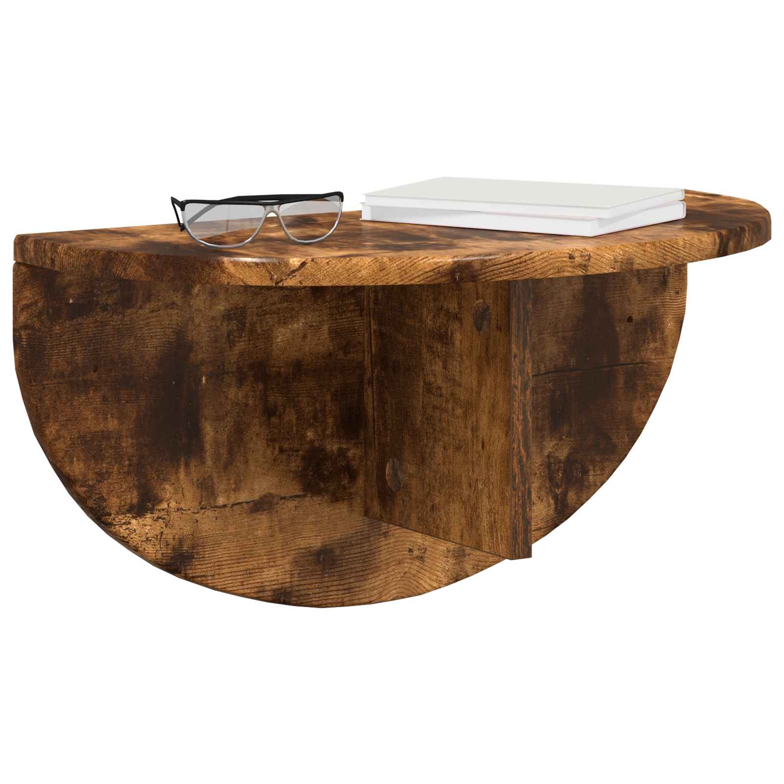 Wandplank 2 pcs Gerookt eiken 48 x 24 x 24 cm Bewerkt hout is nu te koop bij PeponiXL, paradijselijk wonen!