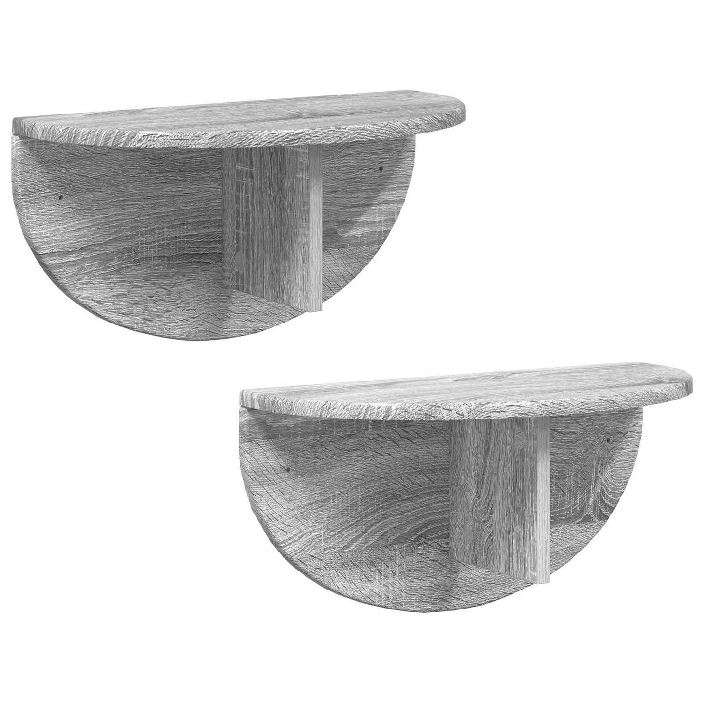 Wandplank 2 pcs Grijs Sonoma 48 x 24 x 24 cm Bewerkt hout is nu te koop bij PeponiXL, paradijselijk wonen!