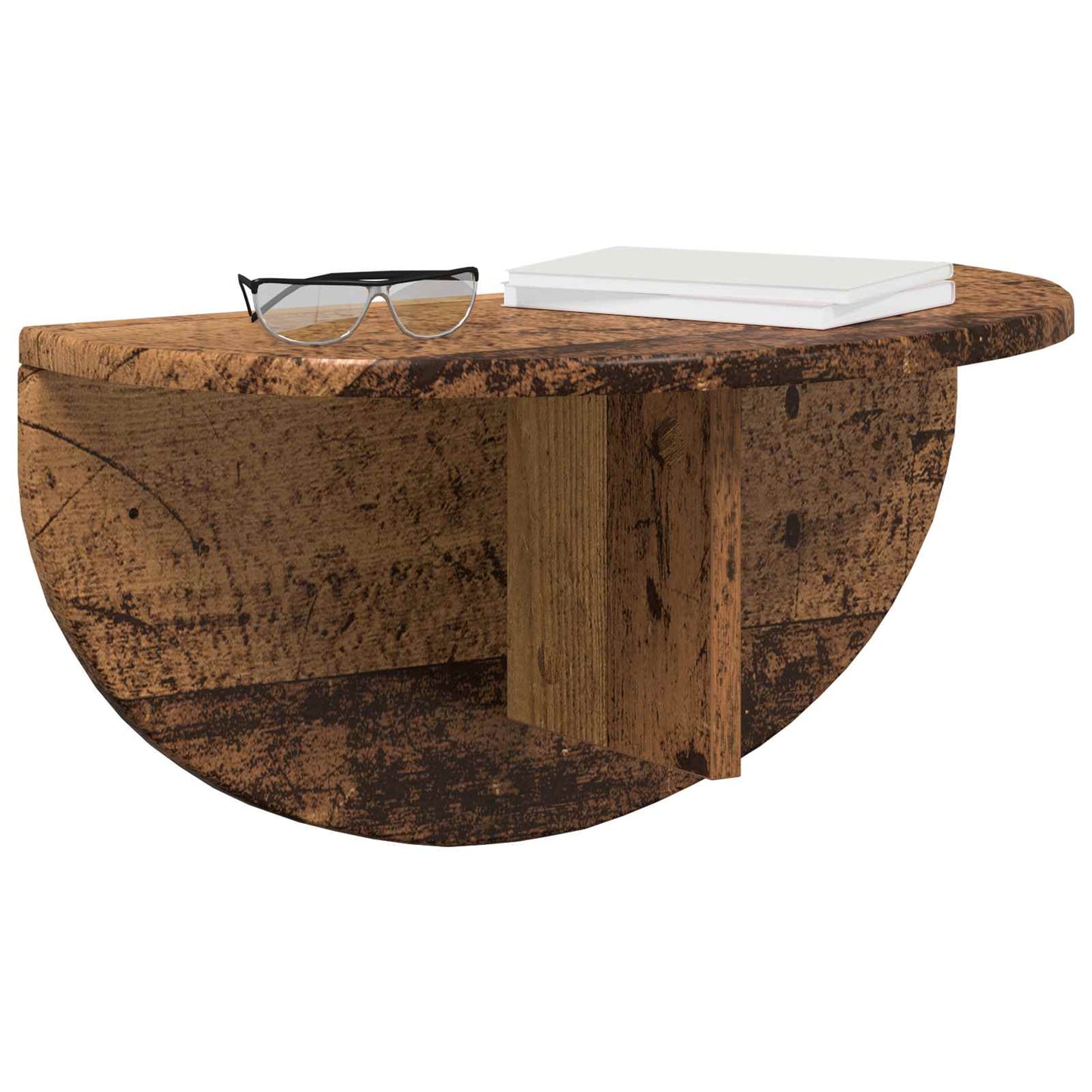 Wandplank Wandgemonteerd Oudhout 48 x 24 x 24 cm Bewerkt hout is nu te koop bij PeponiXL, paradijselijk wonen!