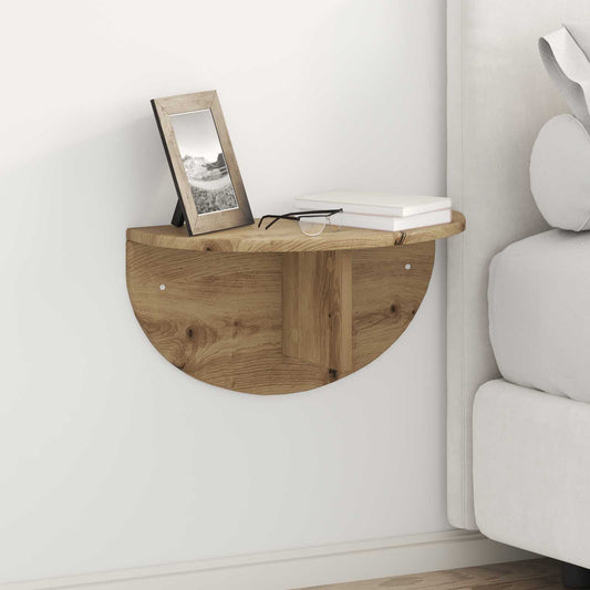 Wandplank 2 pcs Artisan Eiken 48 x 24 x 24 cm Bewerkt hout is nu te koop bij PeponiXL, paradijselijk wonen!