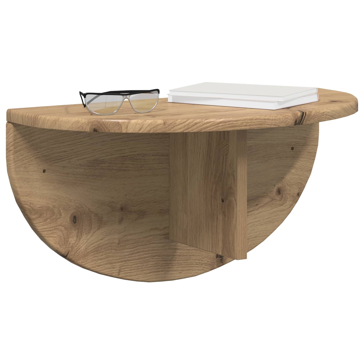 Wandplank 2 pcs Artisan Eiken 48 x 24 x 24 cm Bewerkt hout is nu te koop bij PeponiXL, paradijselijk wonen!