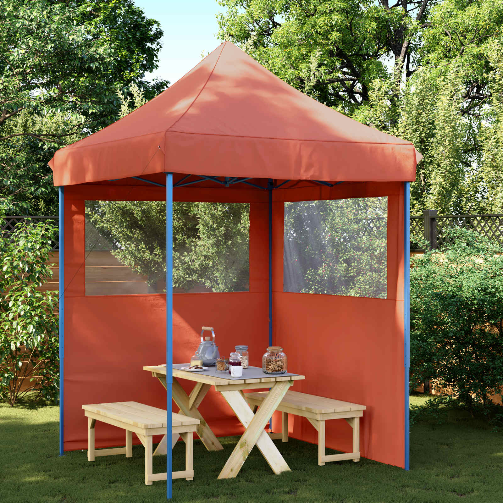 Partytent Terracotta 200 x 200 x 306 cm Oxford Stof is nu te koop bij PeponiXL, paradijselijk wonen!