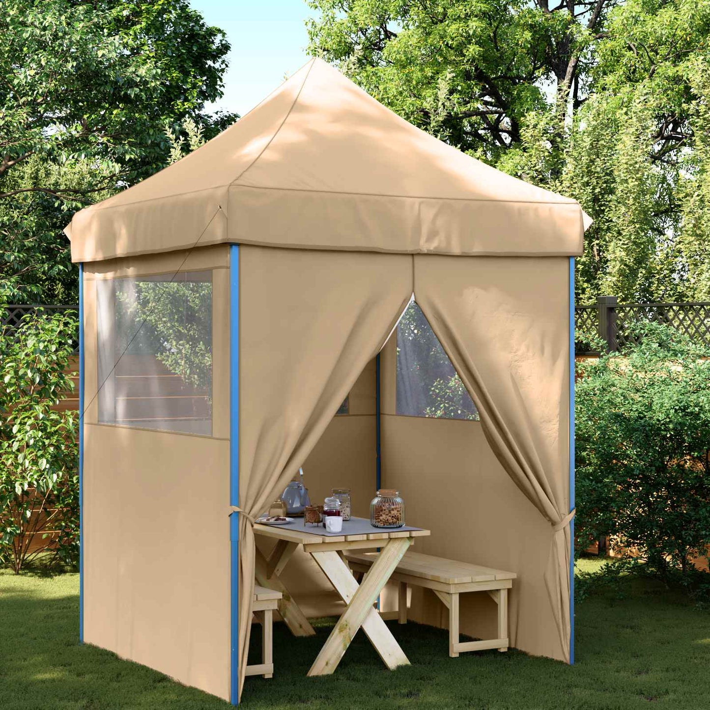 Partytent Beige 200 x 200 x 306 cm Oxford Stof is nu te koop bij PeponiXL, paradijselijk wonen!