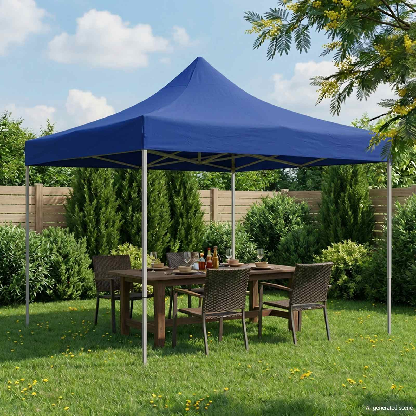 Partytent Blauw 291 x 291 x 315 cm Oxford Stof is nu te koop bij PeponiXL, paradijselijk wonen!