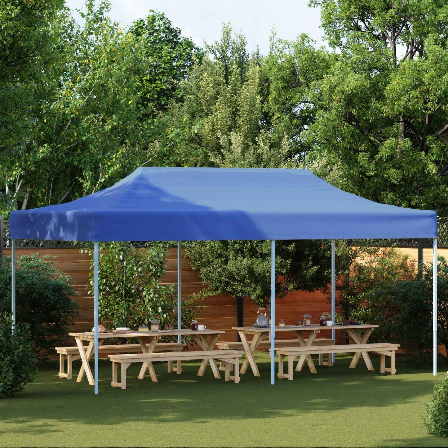 Partytent Blauw 291 x 580 x 315 cm Oxford Stof is nu te koop bij PeponiXL, paradijselijk wonen!
