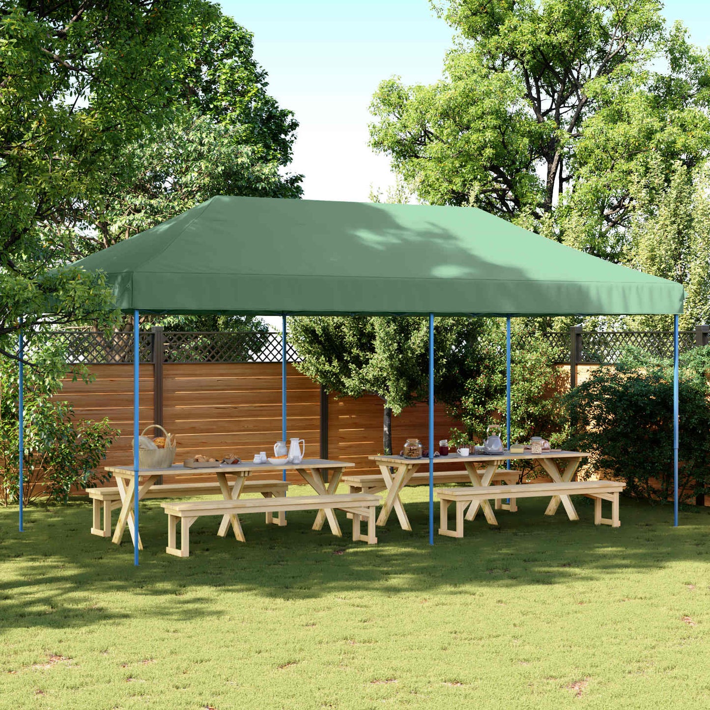 Partytent Groen 292 x 580 x 315 cm Oxford Stof is nu te koop bij PeponiXL, paradijselijk wonen!