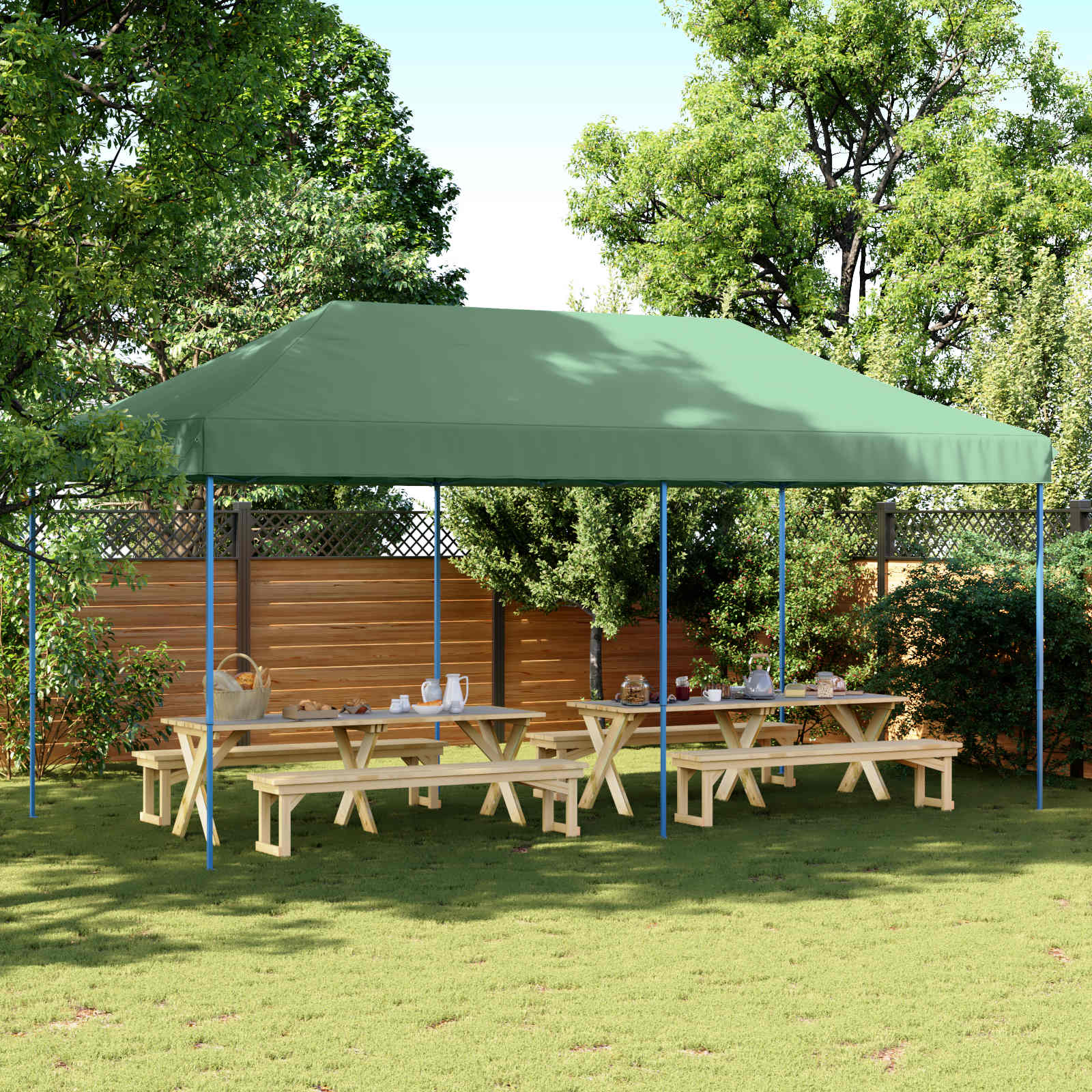 Partytent Groen 292 x 580 x 315 cm Oxford Stof is nu te koop bij PeponiXL, paradijselijk wonen!