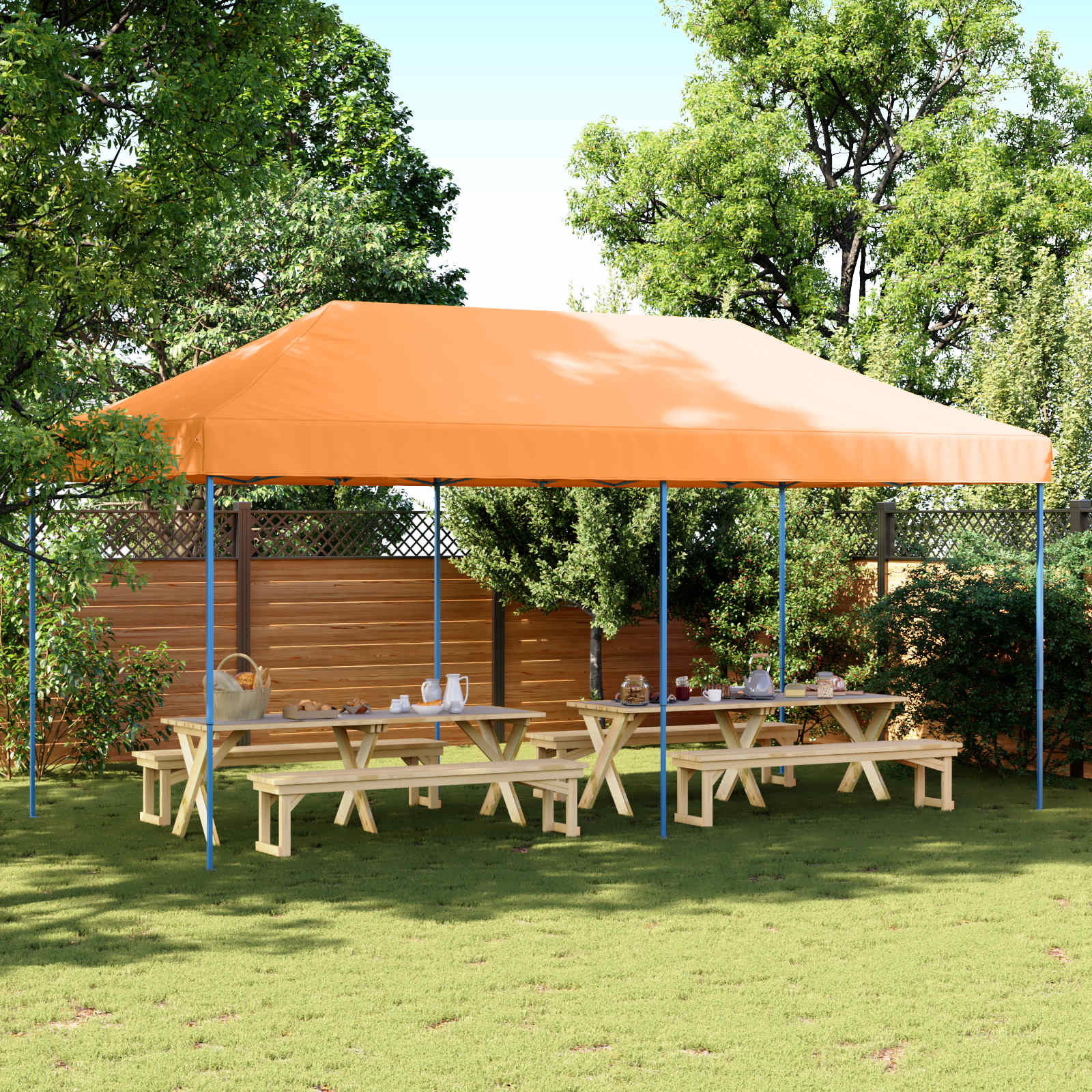 Partytent Oranje 292 x 580 x 315 cm Oxford Stof is nu te koop bij PeponiXL, paradijselijk wonen!