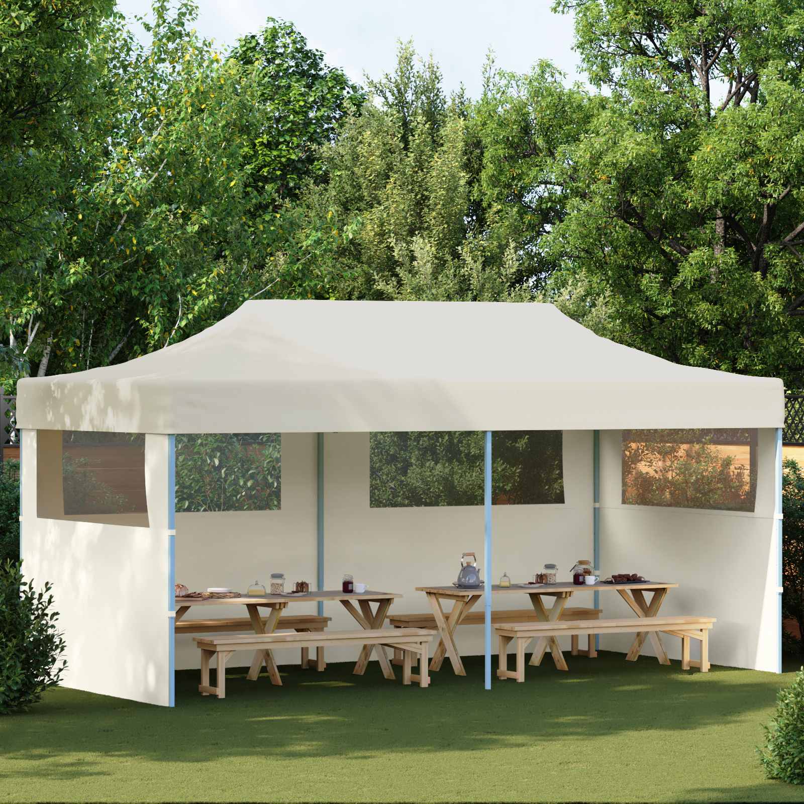 Partytent Crème 291 x 580 x 315 cm Oxford Stof is nu te koop bij PeponiXL, paradijselijk wonen!