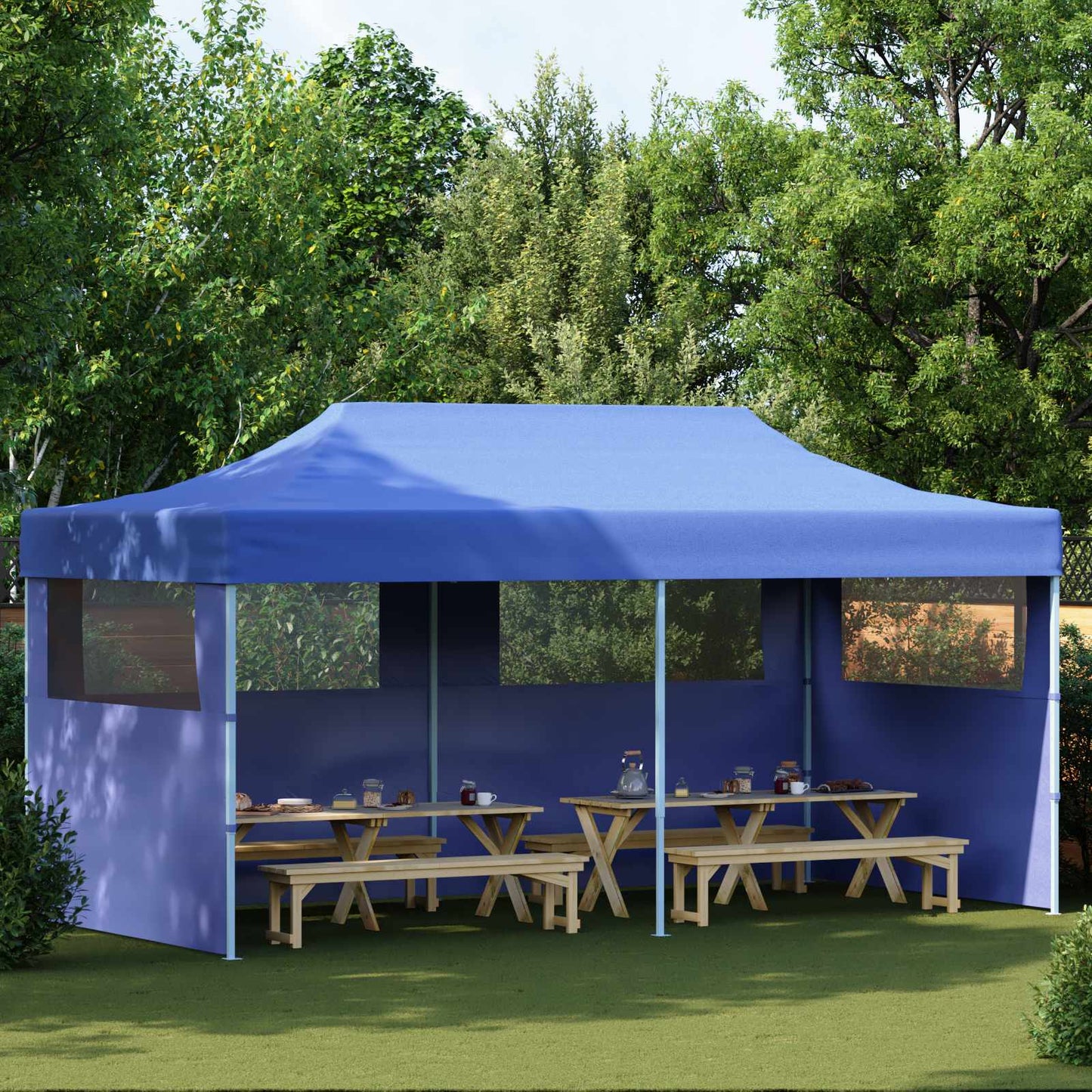 Partytent Blauw 291 x 580 x 315 cm Oxford Stof is nu te koop bij PeponiXL, paradijselijk wonen!