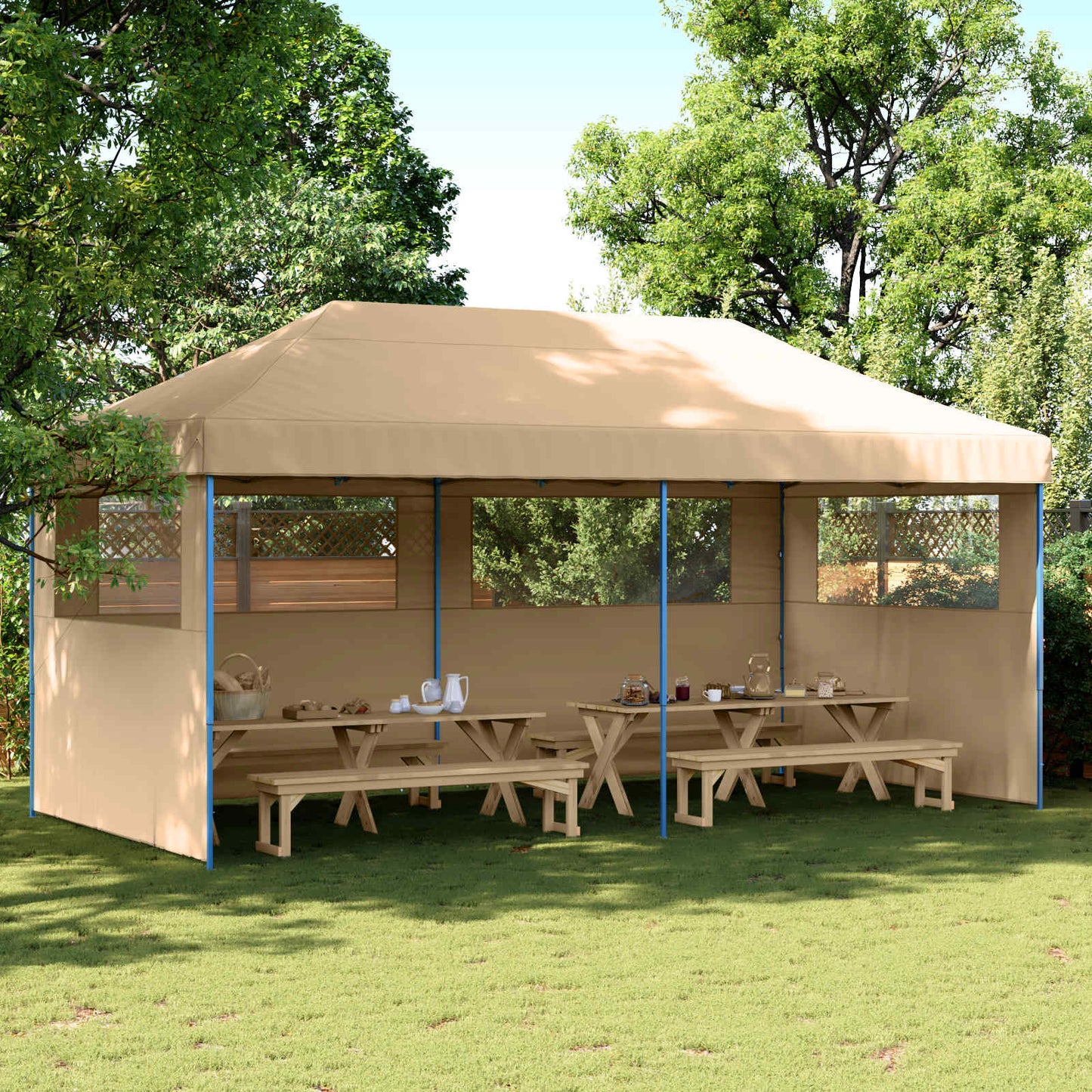 Partytent Beige 292 x 580 x 315 cm Oxford Stof is nu te koop bij PeponiXL, paradijselijk wonen!