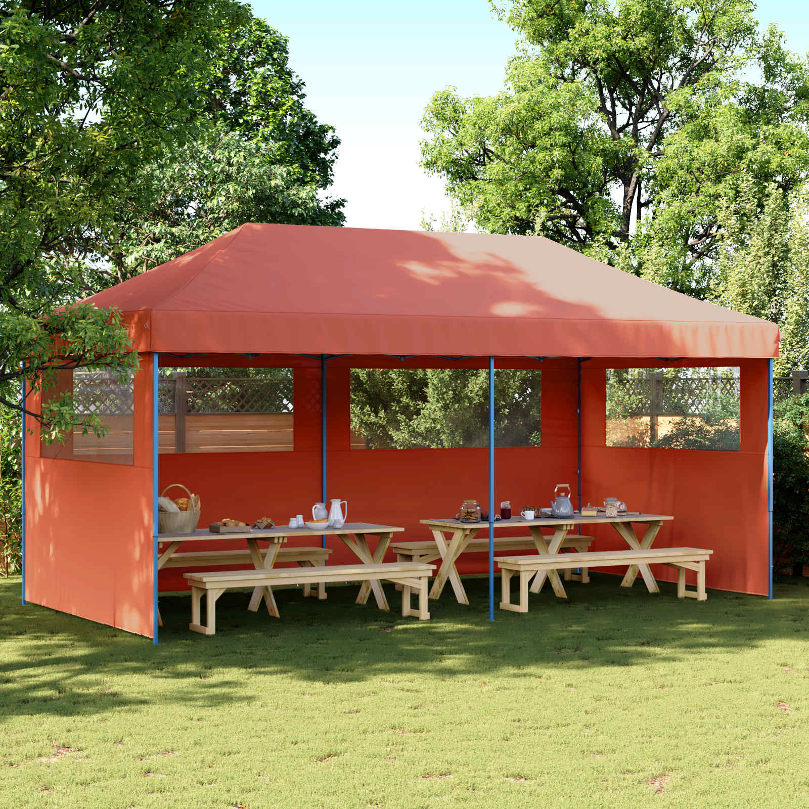 Partytent Terracotta 292 x 580 x 315 cm Oxford Stof is nu te koop bij PeponiXL, paradijselijk wonen!
