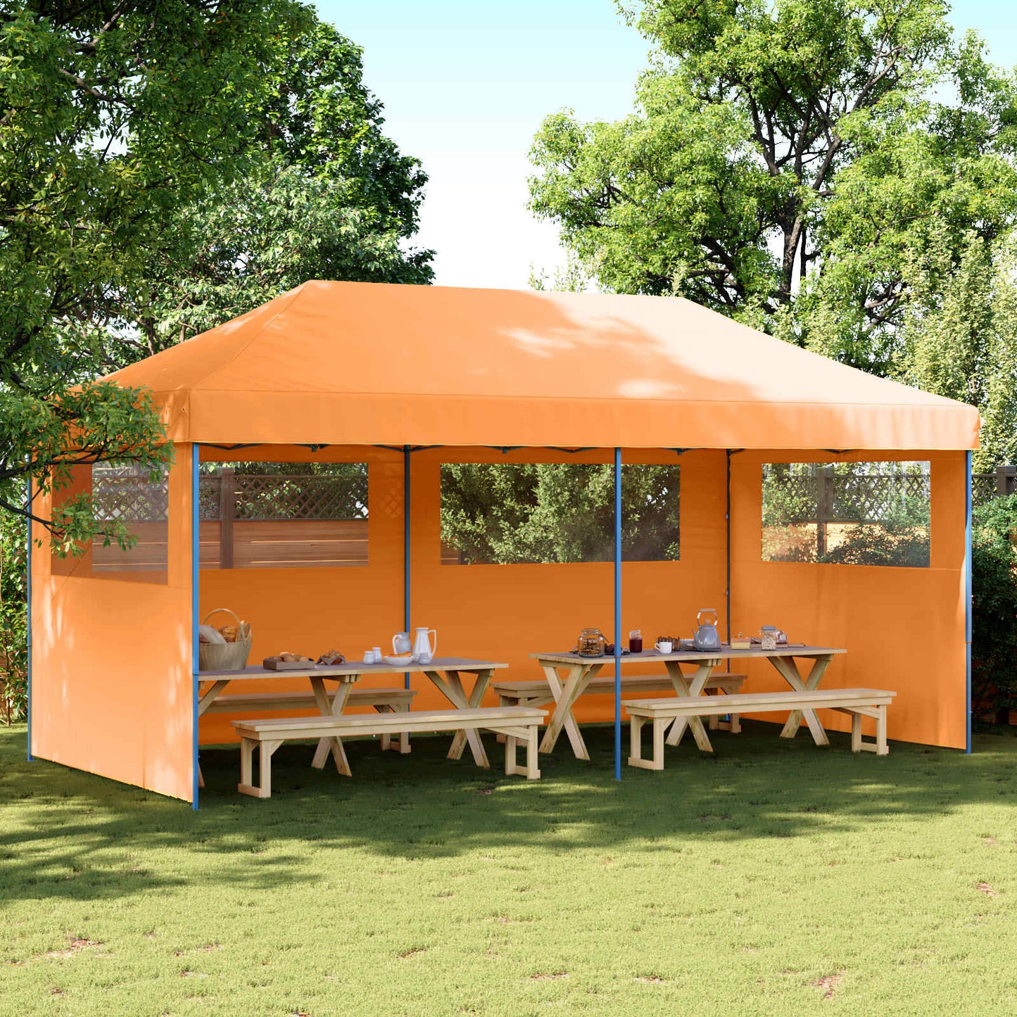 Partytent Oranje 292 x 580 x 315 cm Oxford Stof is nu te koop bij PeponiXL, paradijselijk wonen!