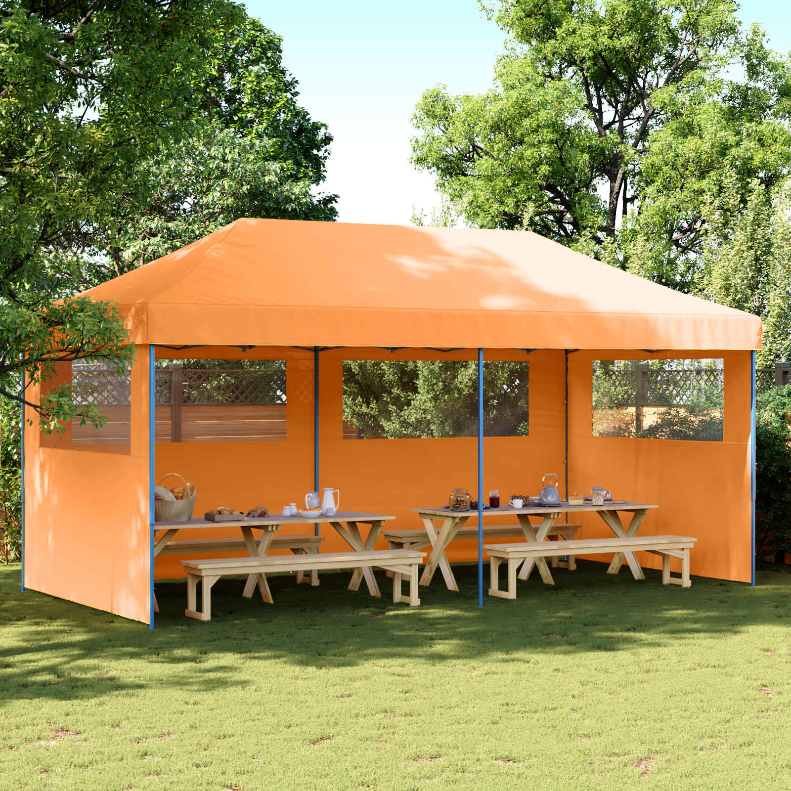 Partytent Oranje 292 x 580 x 315 cm Oxford Stof is nu te koop bij PeponiXL, paradijselijk wonen!