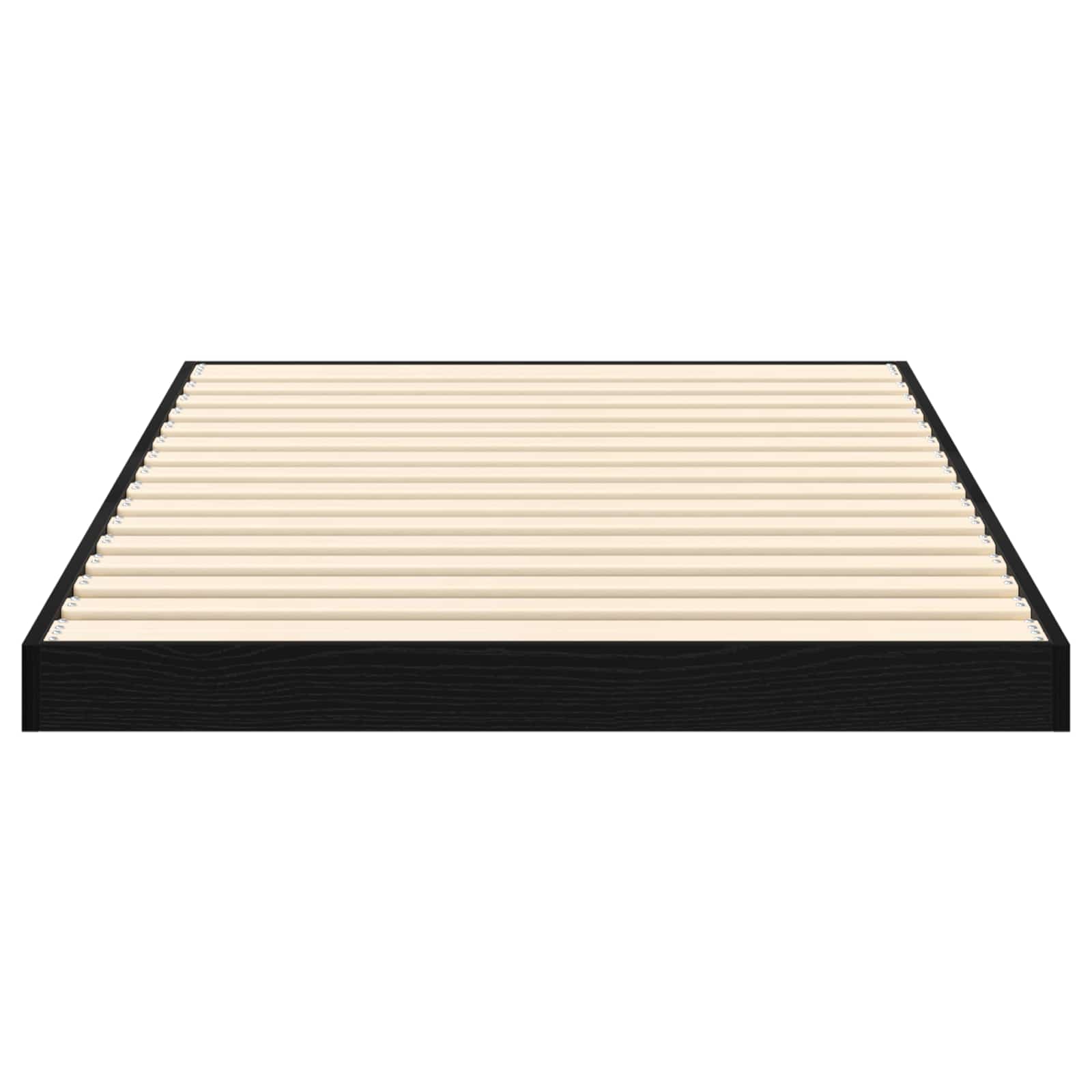Vloer bedframe Zwart Eiken 75 x 190 cm Bewerkt hout is nu te koop bij PeponiXL, paradijselijk wonen!