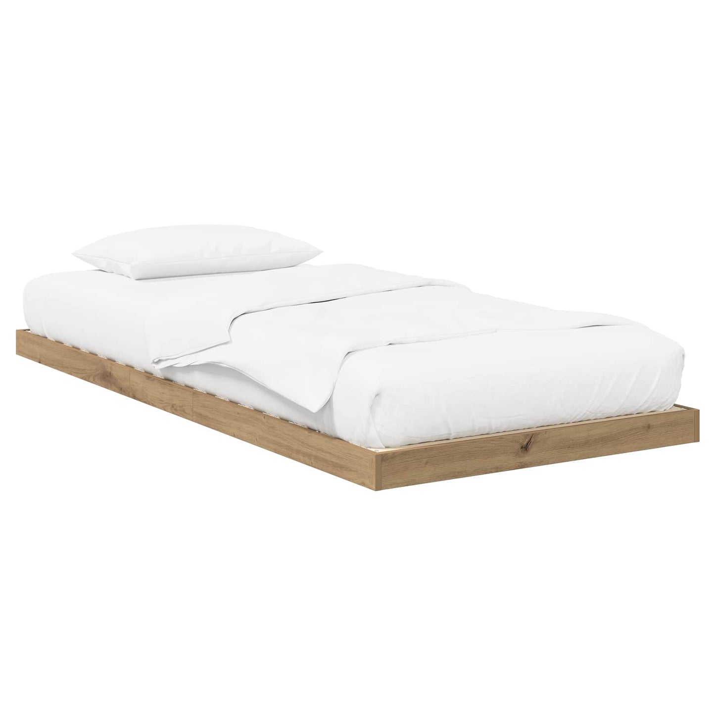 Vloer bedframe Artisan Eiken 75 x 190 cm Bewerkt hout is nu te koop bij PeponiXL, paradijselijk wonen!