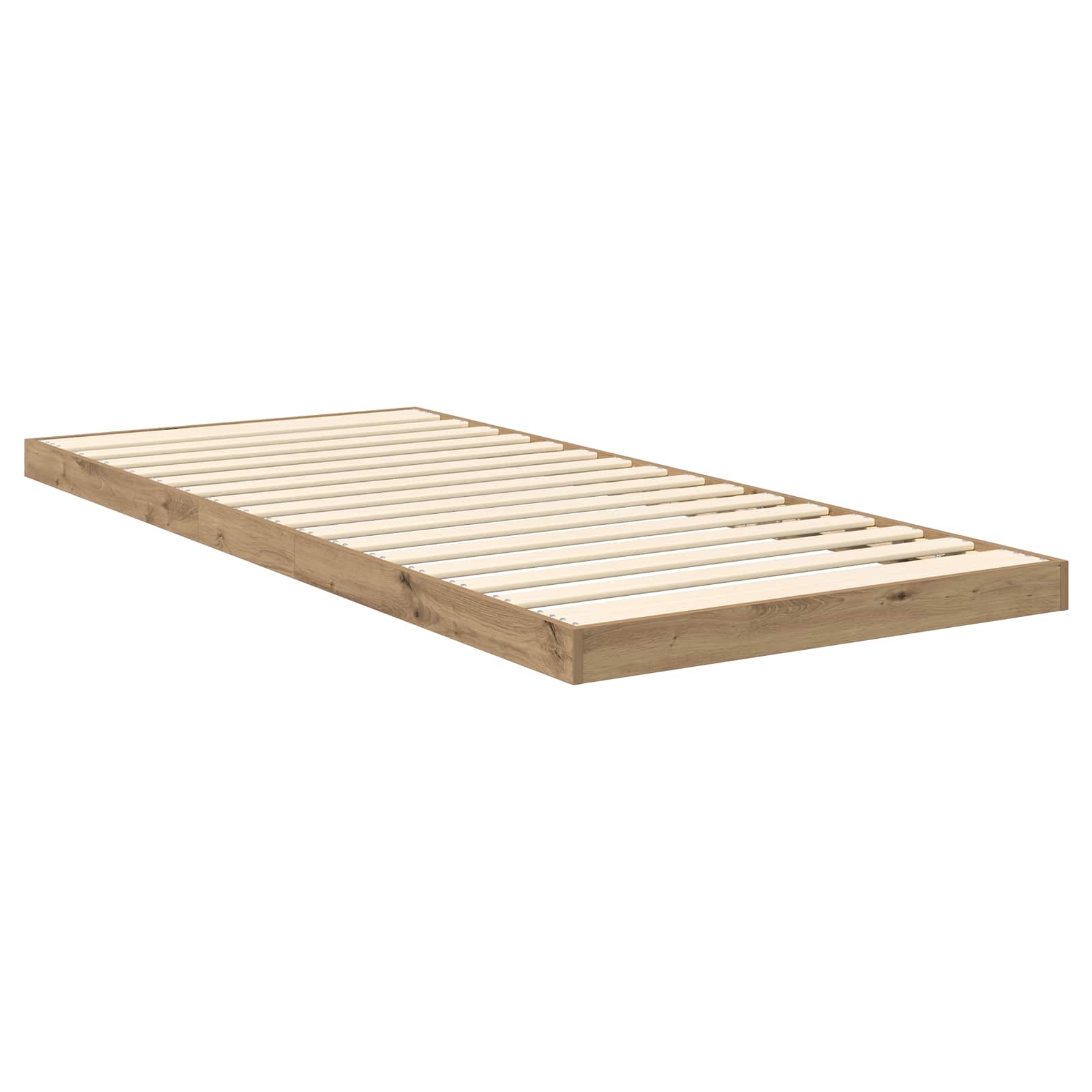 Vloer bedframe Artisan Eiken 75 x 190 cm Bewerkt hout is nu te koop bij PeponiXL, paradijselijk wonen!
