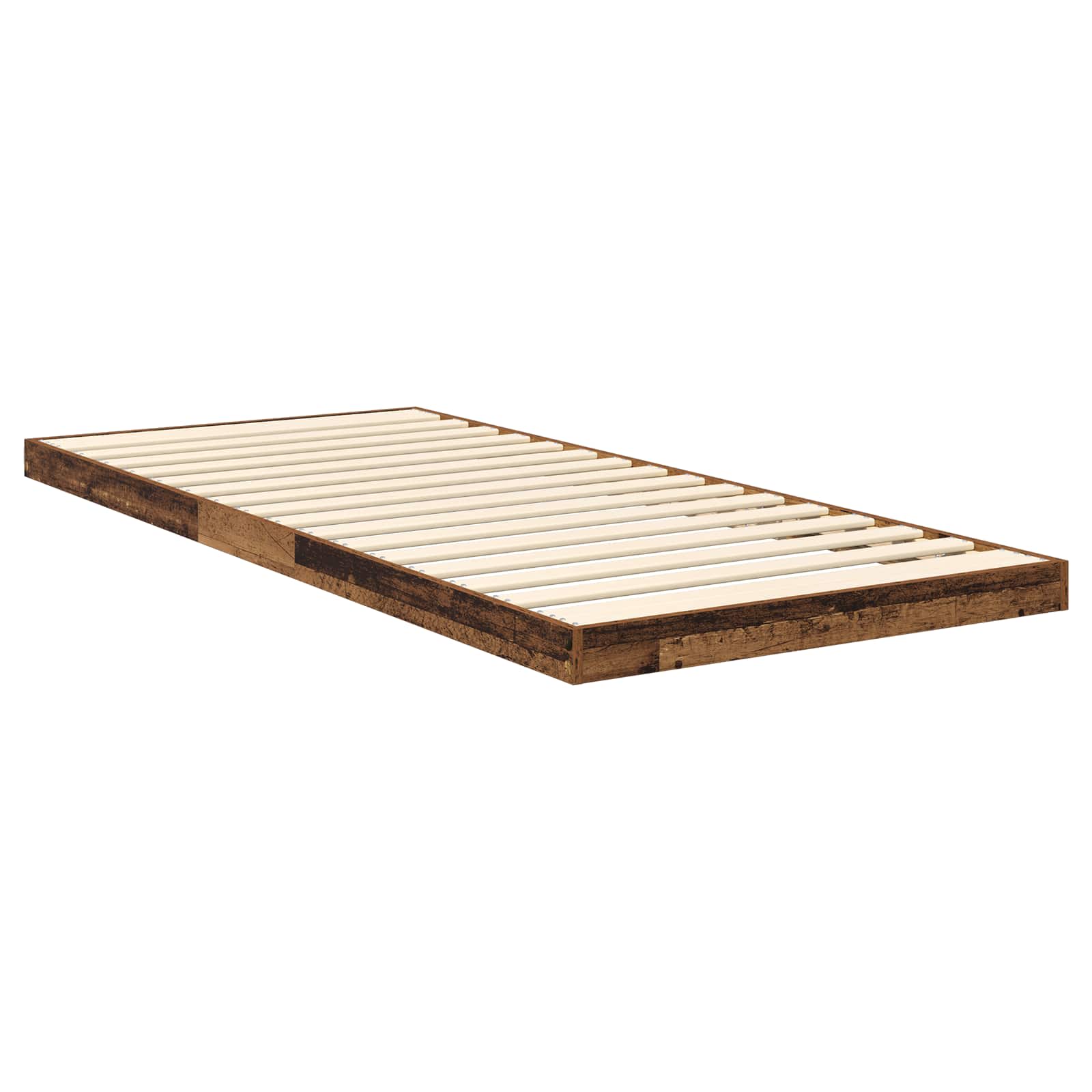 Vloer bedframe Oudhout 90 x 190 cm Bewerkt hout is nu te koop bij PeponiXL, paradijselijk wonen!
