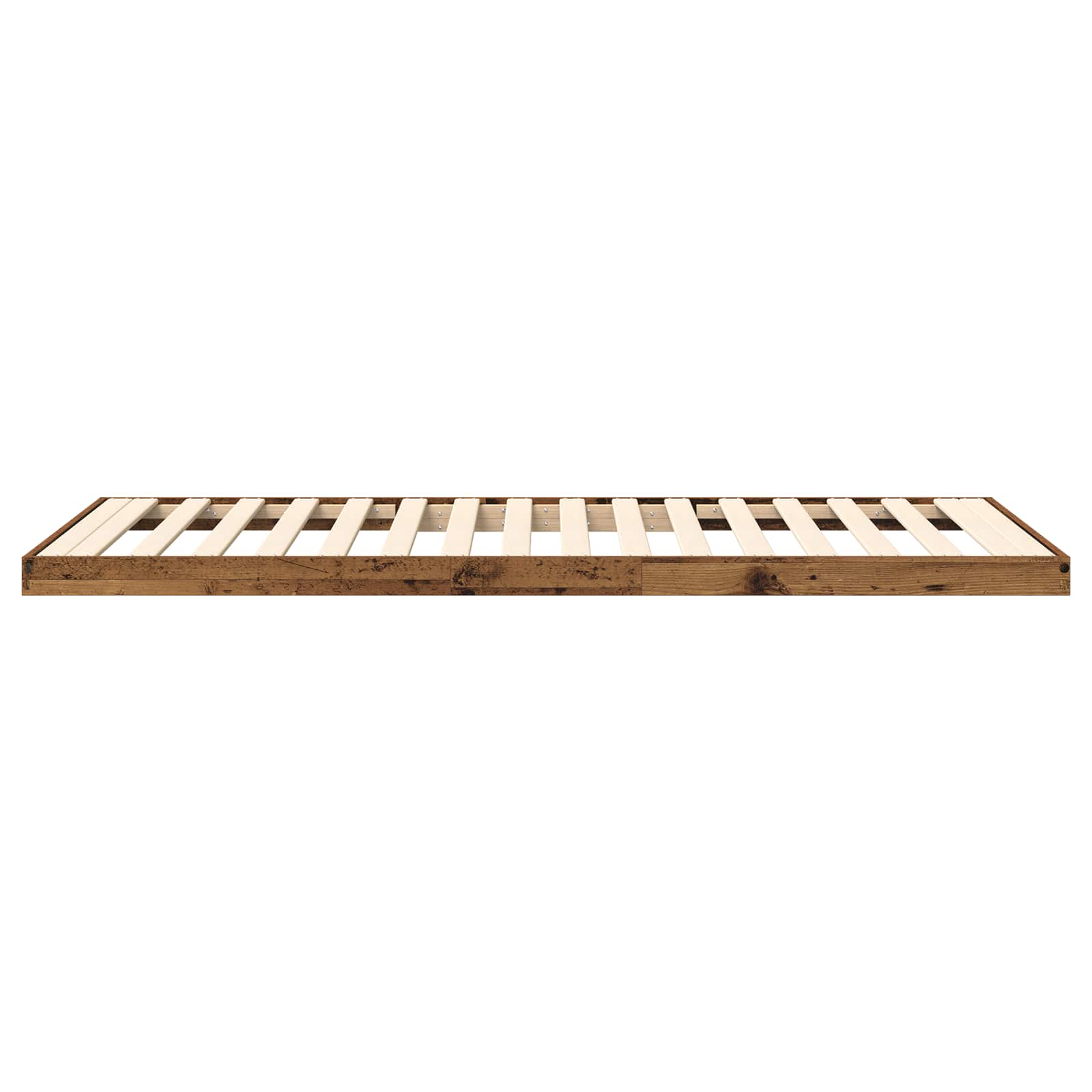 Vloer bedframe Oudhout 90 x 190 cm Bewerkt hout is nu te koop bij PeponiXL, paradijselijk wonen!