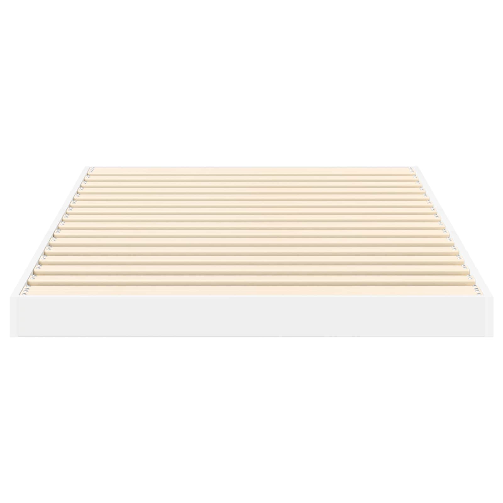 Vloer bedframe Wit 80 x 200 cm Bewerkt hout is nu te koop bij PeponiXL, paradijselijk wonen!