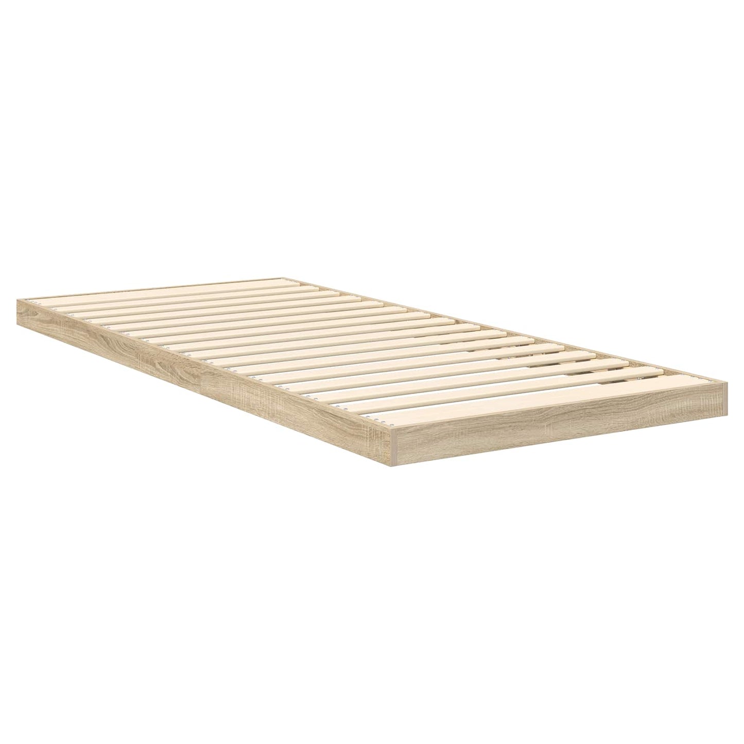 Vloer bedframe Sonoma 80 x 200 cm Bewerkt hout is nu te koop bij PeponiXL, paradijselijk wonen!