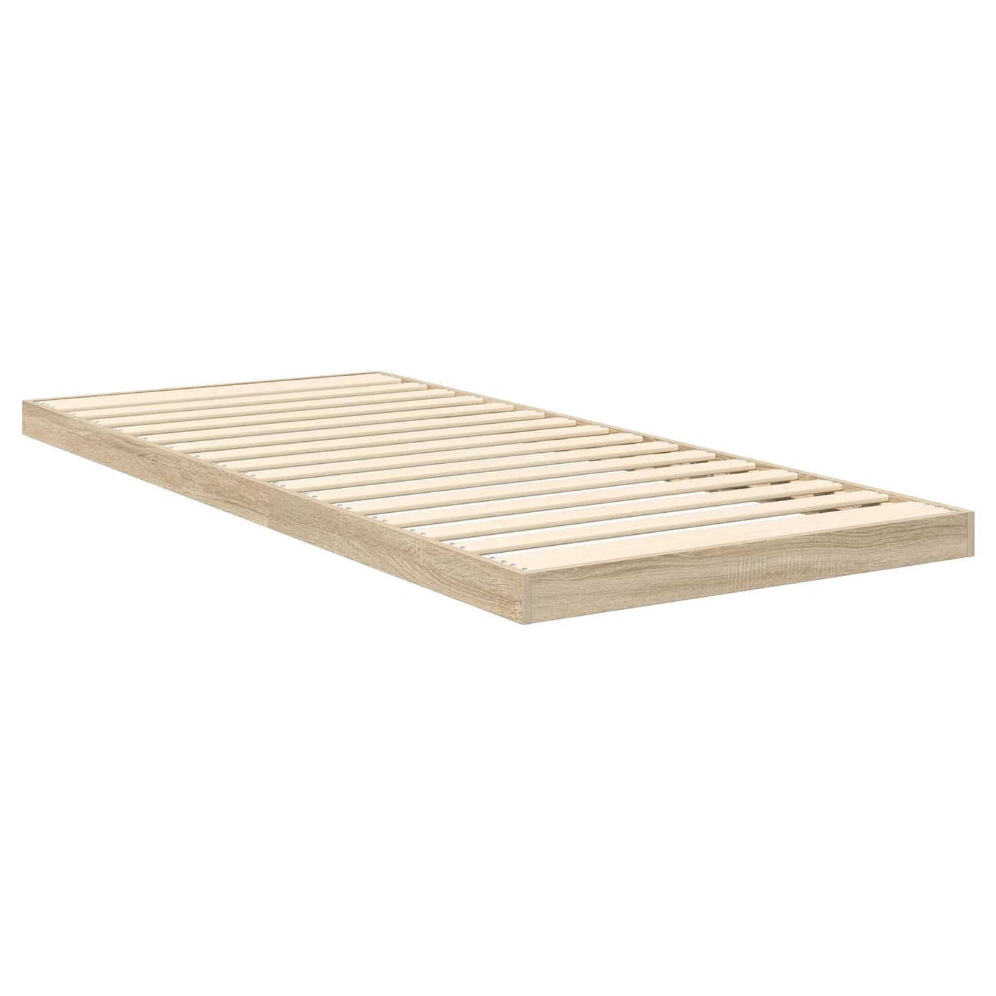 Vloer bedframe Sonoma 80 x 200 cm Bewerkt hout is nu te koop bij PeponiXL, paradijselijk wonen!