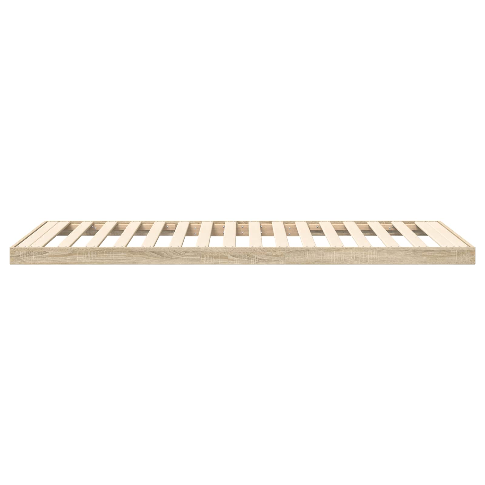 Vloer bedframe Sonoma 80 x 200 cm Bewerkt hout is nu te koop bij PeponiXL, paradijselijk wonen!