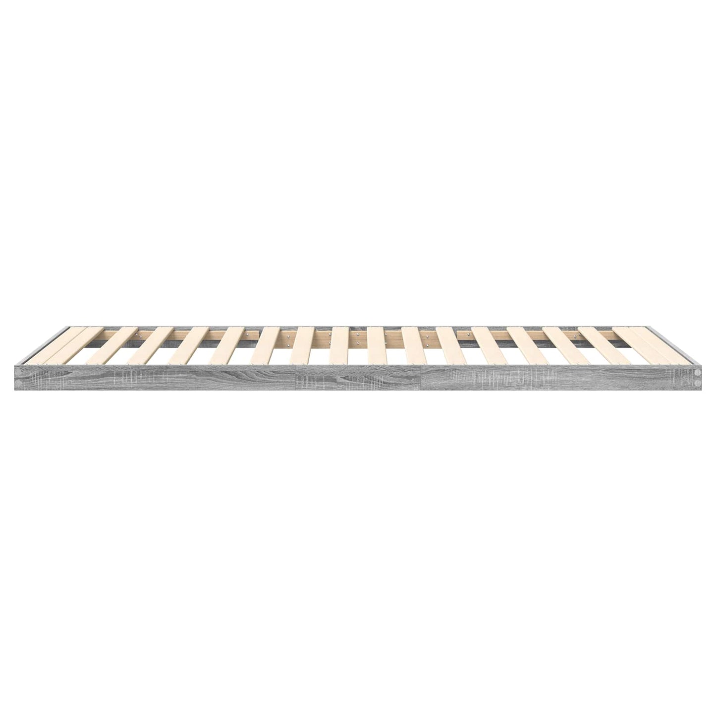 Vloer bedframe Grijs Sonoma 80 x 200 cm Bewerkt hout is nu te koop bij PeponiXL, paradijselijk wonen!