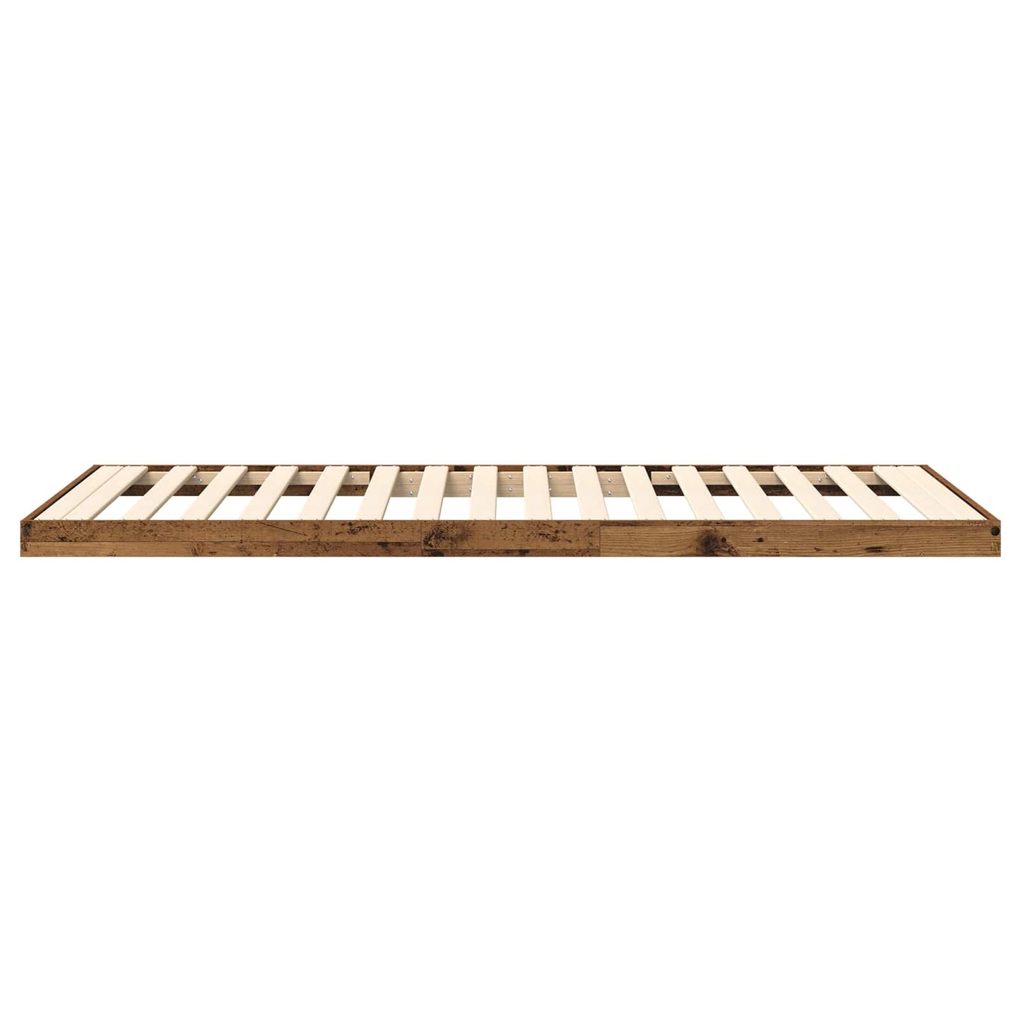 Vloer bedframe Oudhout 80 x 200 cm Bewerkt hout is nu te koop bij PeponiXL, paradijselijk wonen!