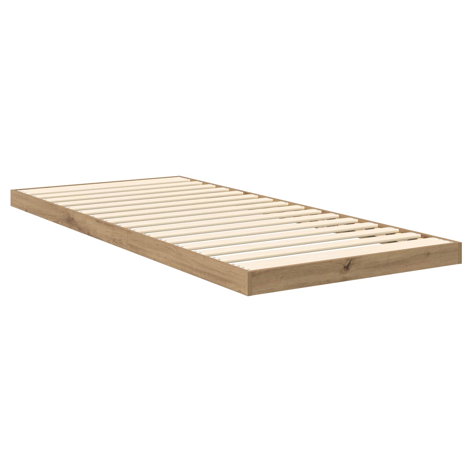 Vloer bedframe Artisan Eiken 80 x 200 cm Bewerkt hout is nu te koop bij PeponiXL, paradijselijk wonen!