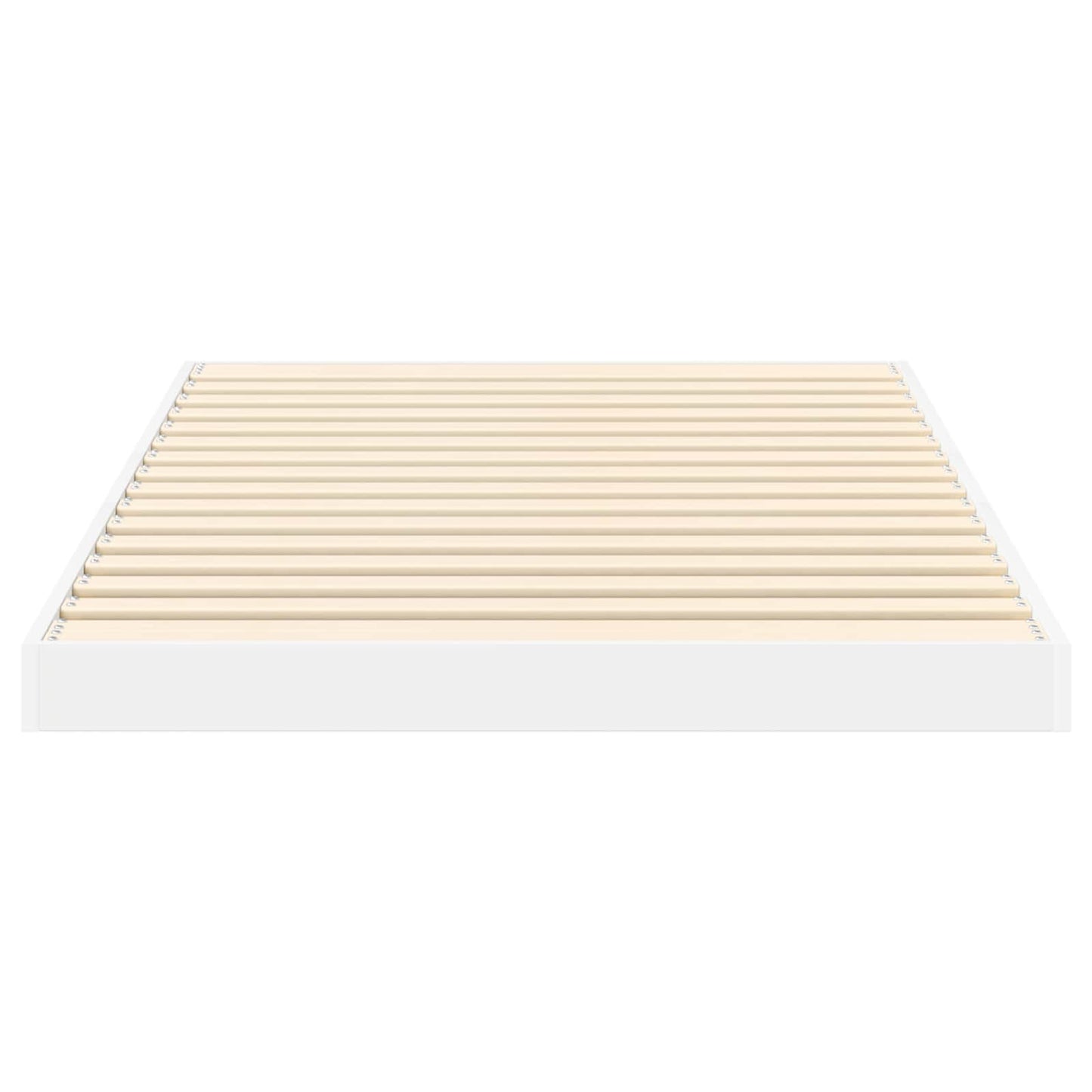 Vloer bedframe Wit 90 x 200 cm Bewerkt hout