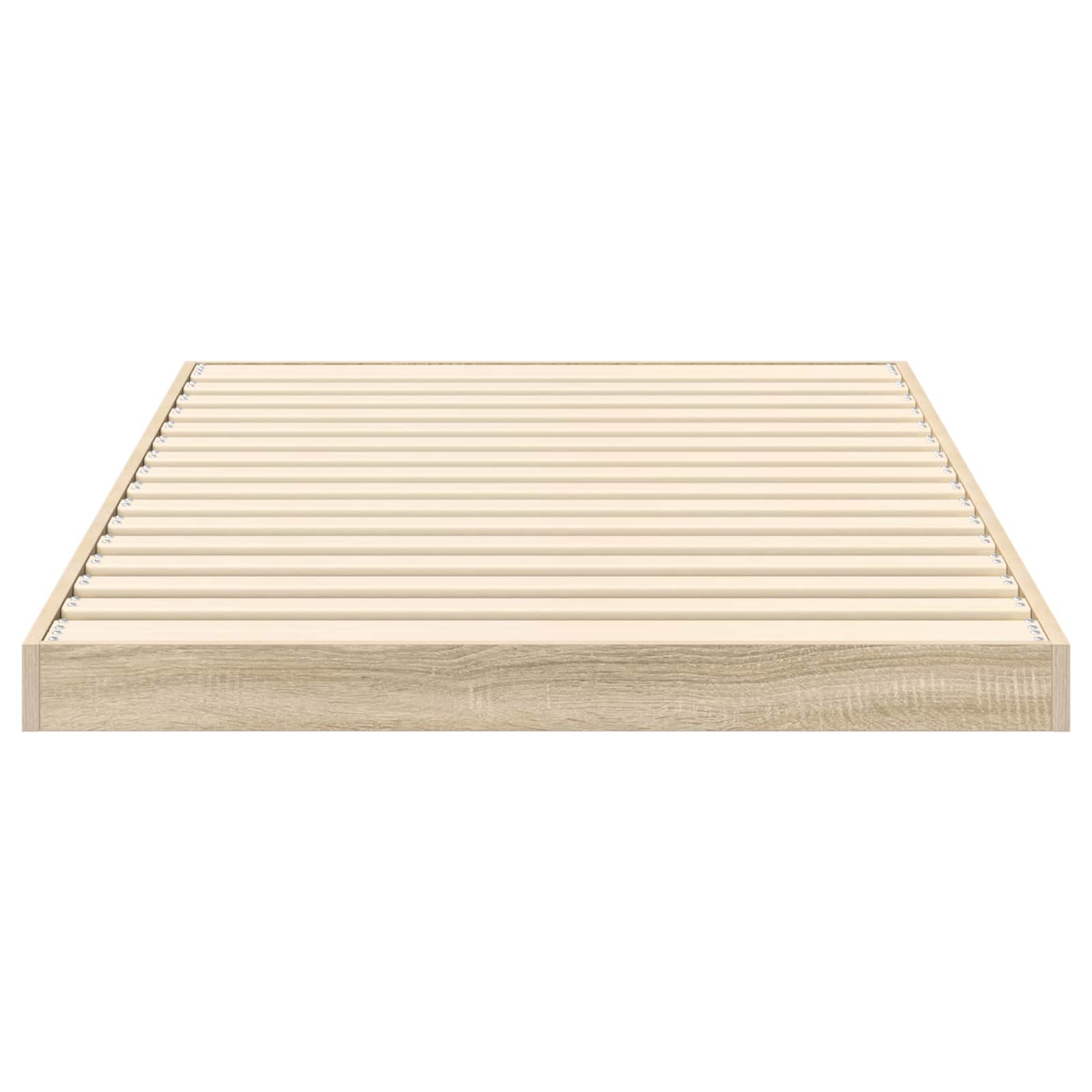 Vloer bedframe Sonoma Eiken 90 x 200 cm Bewerkt hout is nu te koop bij PeponiXL, paradijselijk wonen!